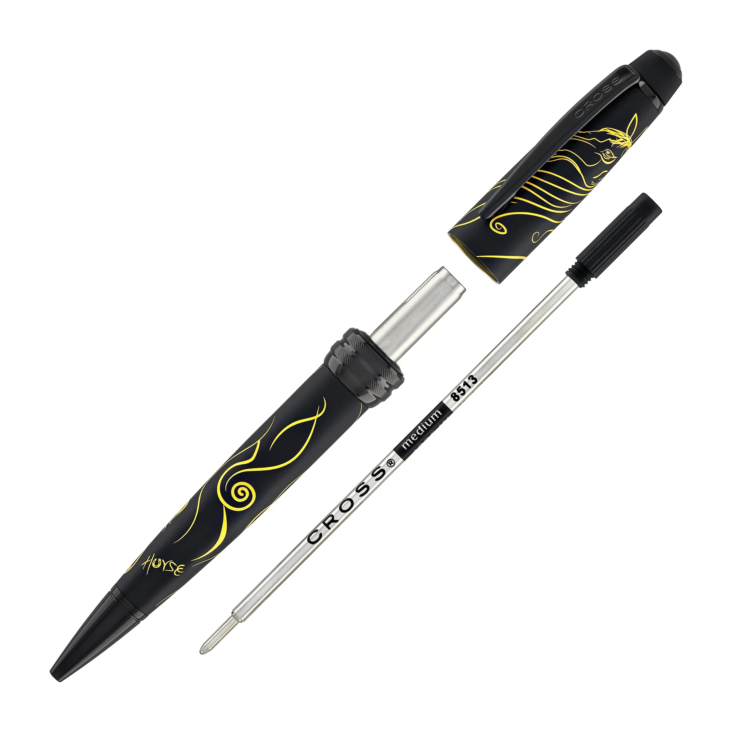 Cross Bailey Zodiac Year of the Horse Ballpoint Pen in Matte Black with Black PVD Appointments - Image 6