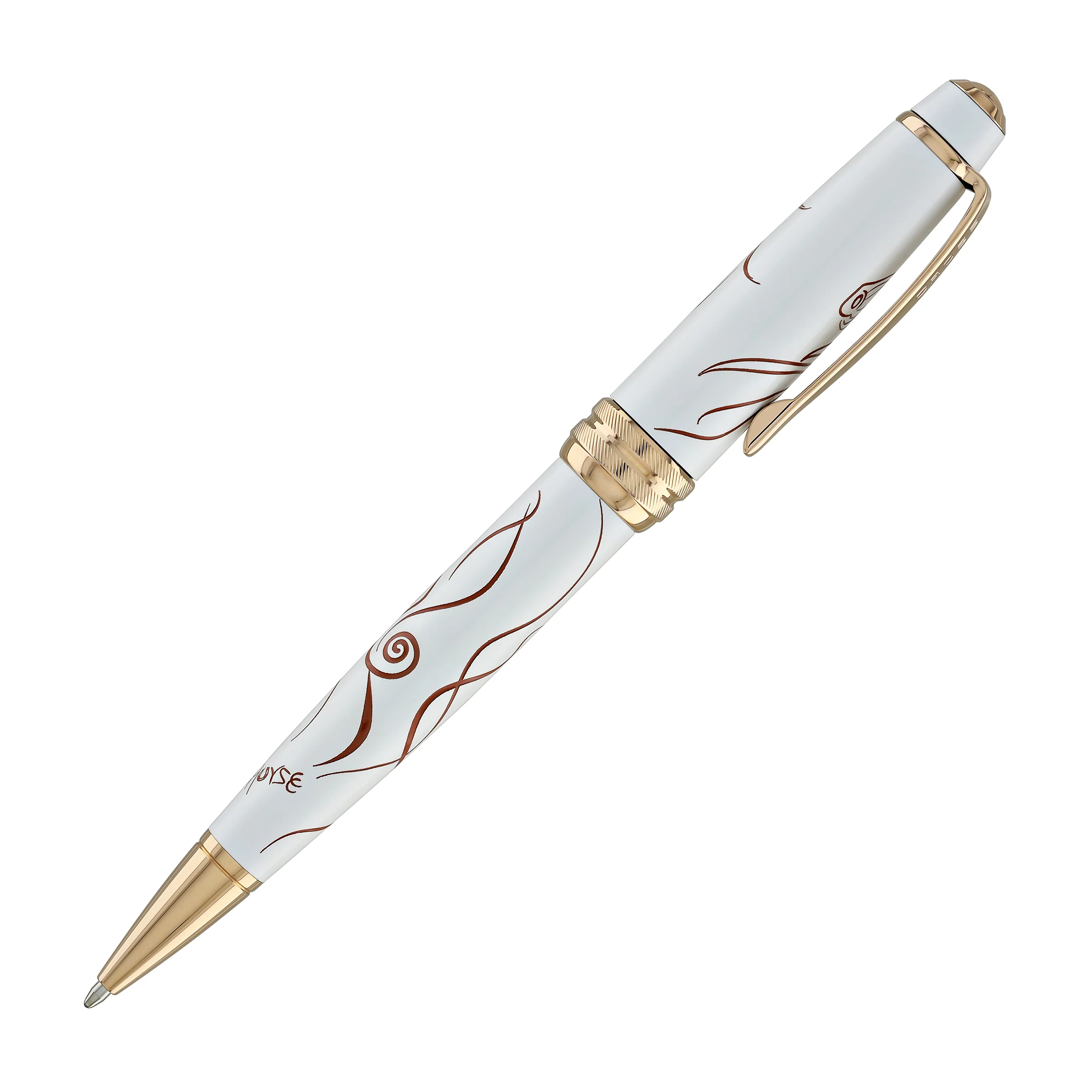 Cross Bailey Zodiac Year of the Horse Ballpoint Pen in White Lacquer with Rose Gold Plated - Image 5
