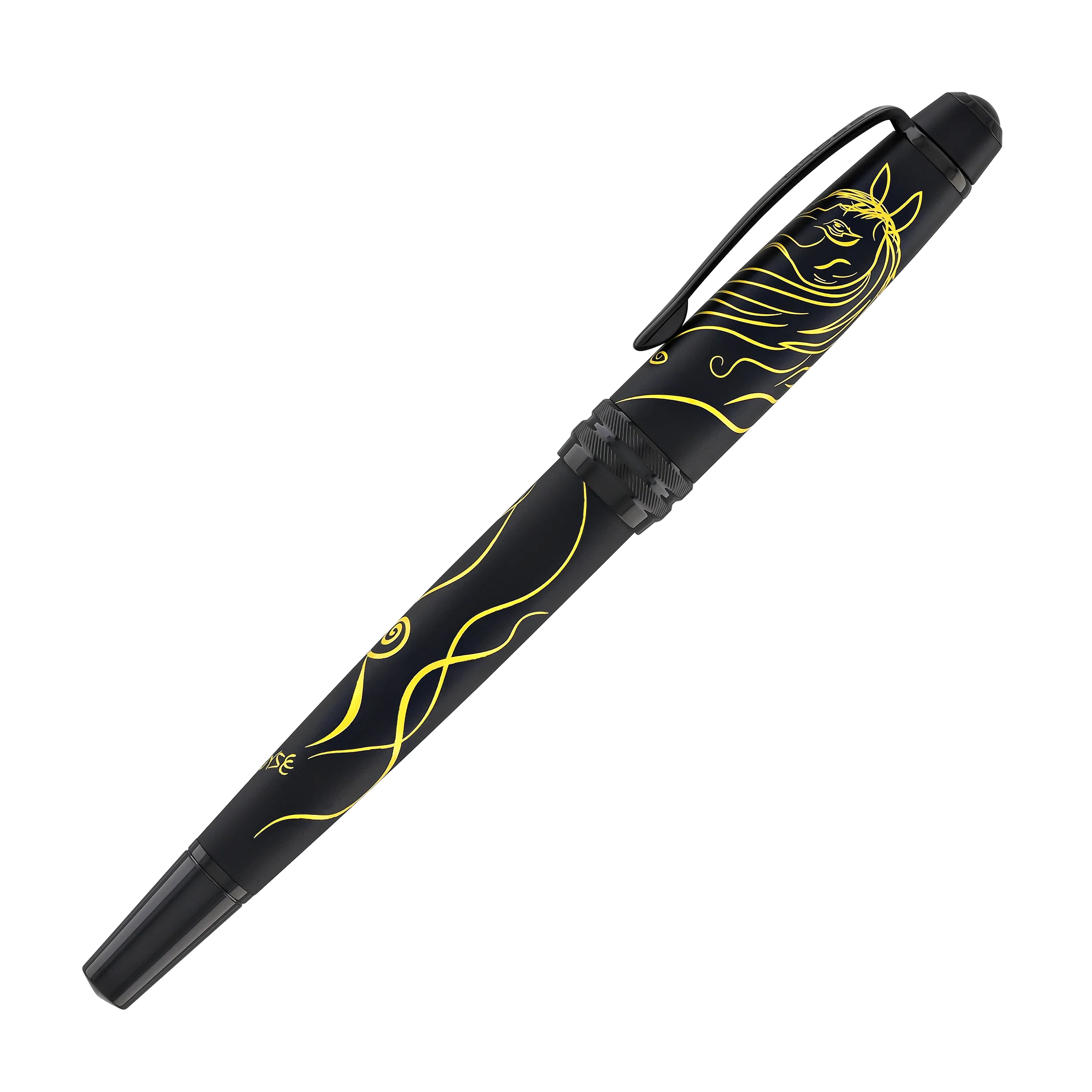 Cross Bailey Year of the Horse Fountain Pen in Matte Black with Black PVD Coated - Medium Nib - Image 6