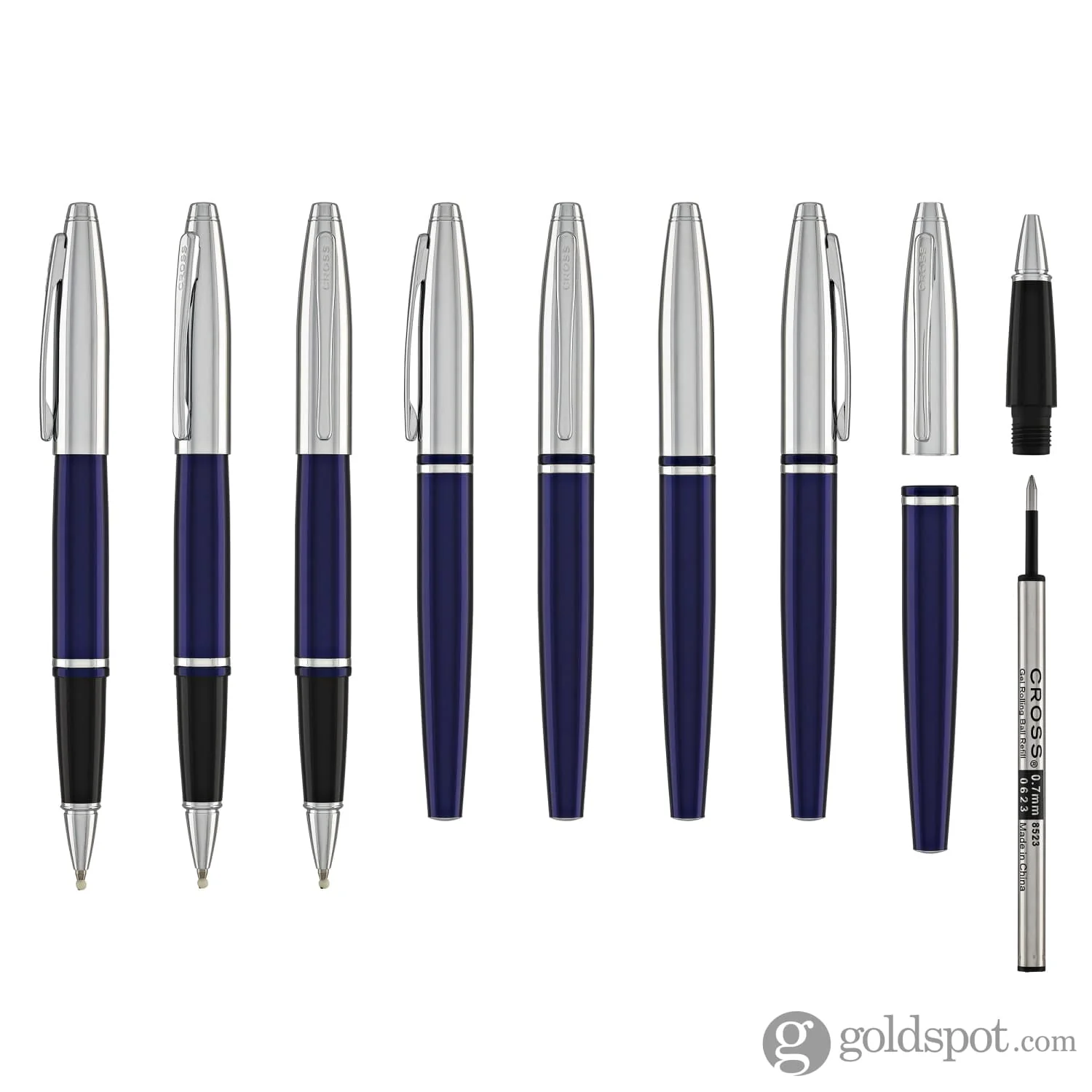 Cross Calais Rollerball Pen in Blue Lacquer - Image 8