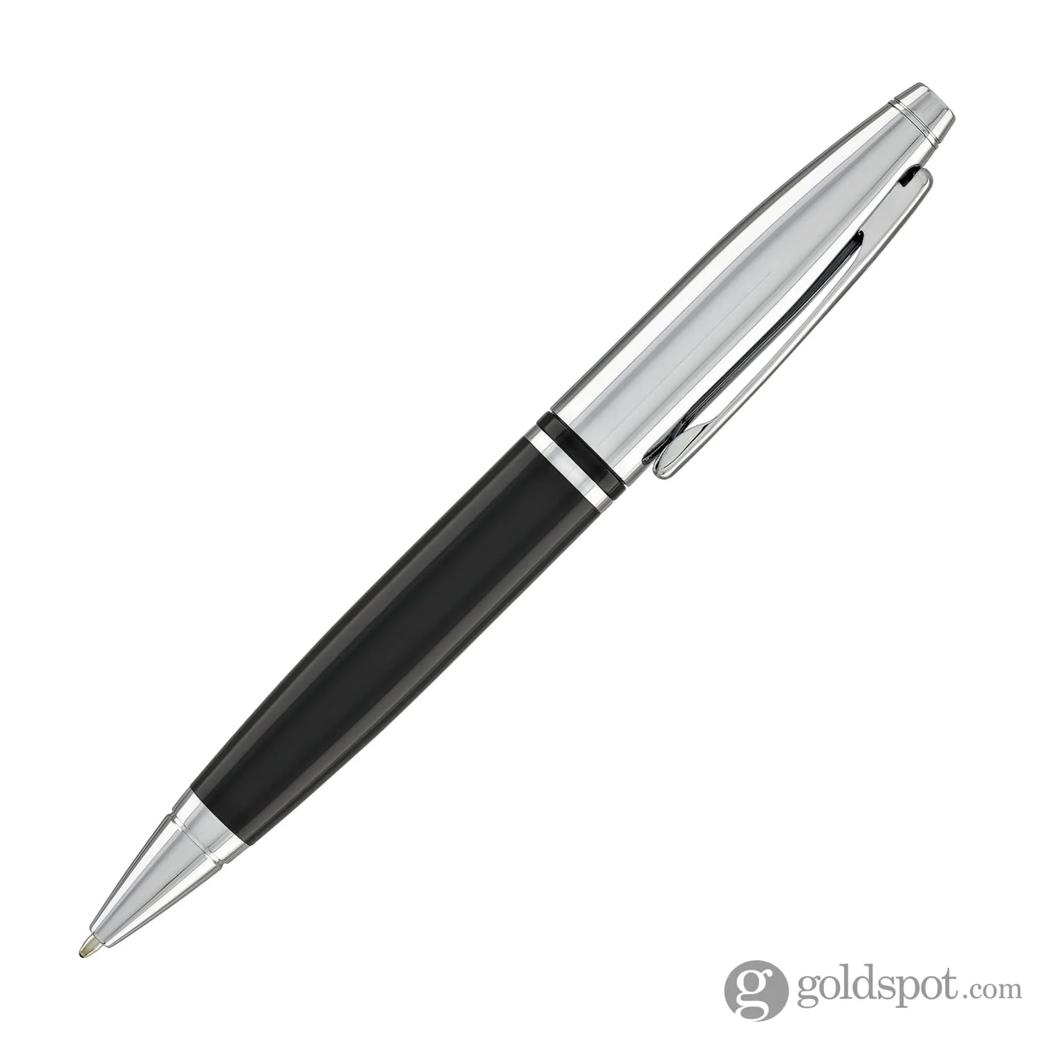 Cross Calais Ballpoint Pen in Chrome & Black - Image 4