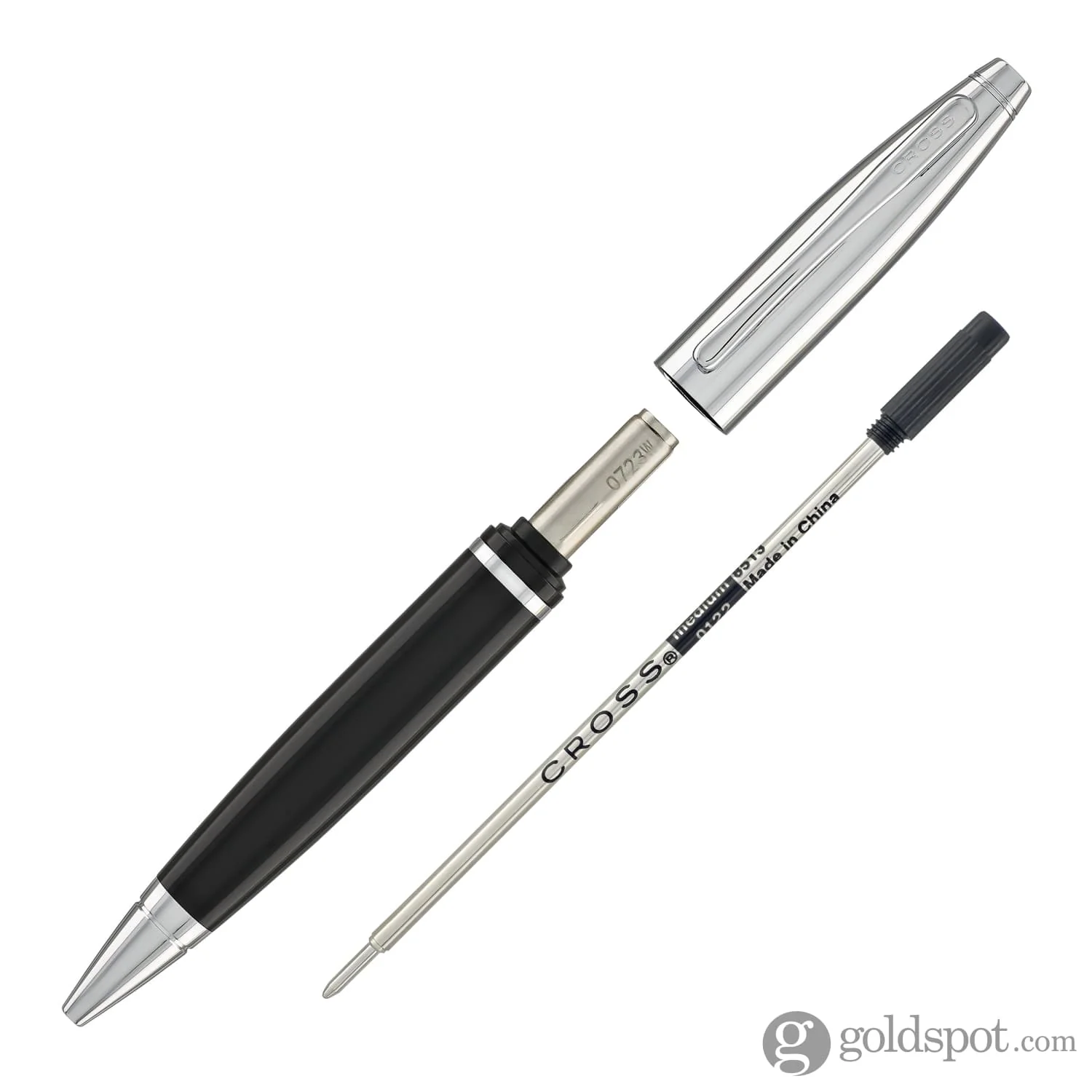Cross Calais Ballpoint Pen in Chrome & Black - Image 5
