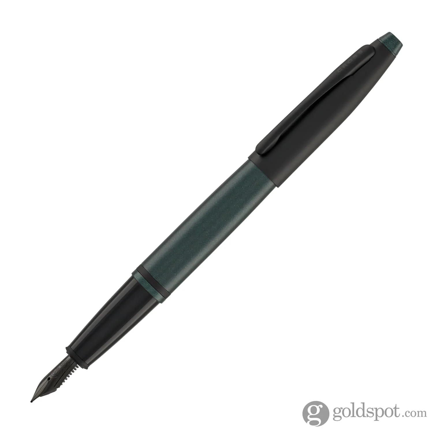 Cross Calais Fountain Pen in Matte Green Lacquer with Black Trim - Image 2