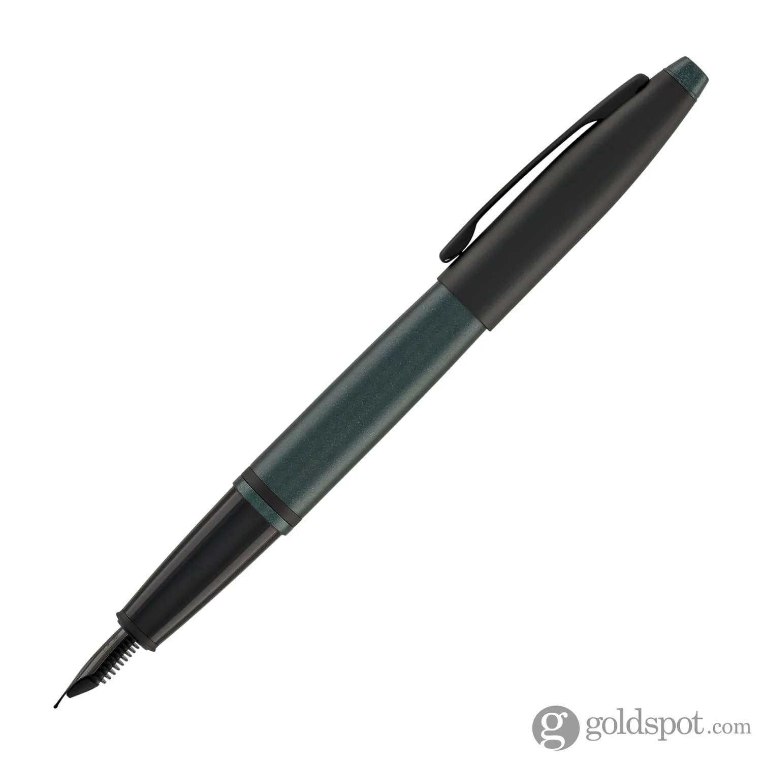 Cross Calais Fountain Pen in Matte Green Lacquer with Black Trim - Image 3