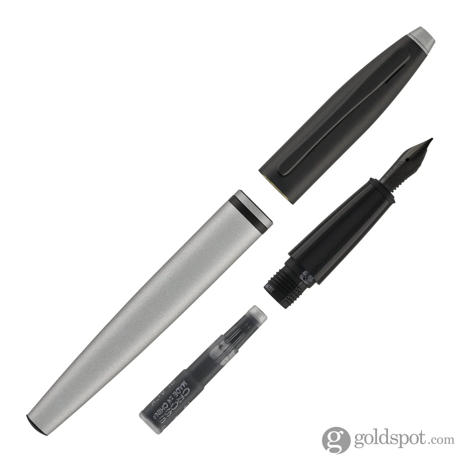 Cross Calais Fountain Pen in Matte Green + Matte Grey Combo - Fine Point - Image 9