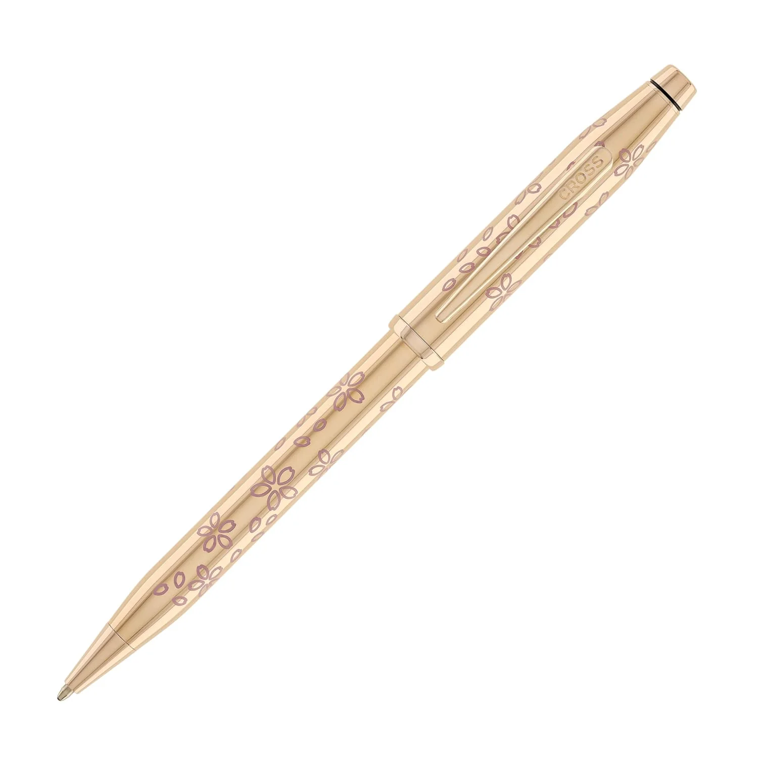 Cross Century II Cherry Blossom Ballpoint Pen in Rose Gold Plated with Rose Gold Trim