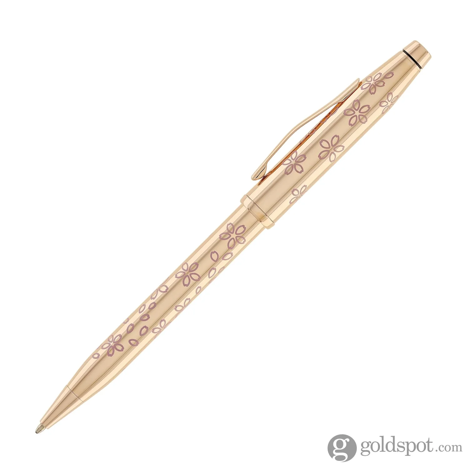 Cross Century II Cherry Blossom Ballpoint Pen in Rose Gold Plated with Rose Gold Trim - Image 3