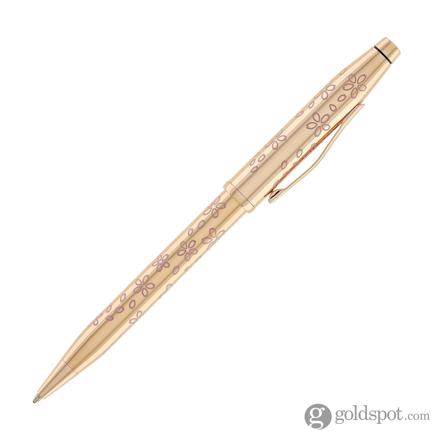 Cross Century II Cherry Blossom Ballpoint Pen in Rose Gold Plated with Rose Gold Trim - Image 4