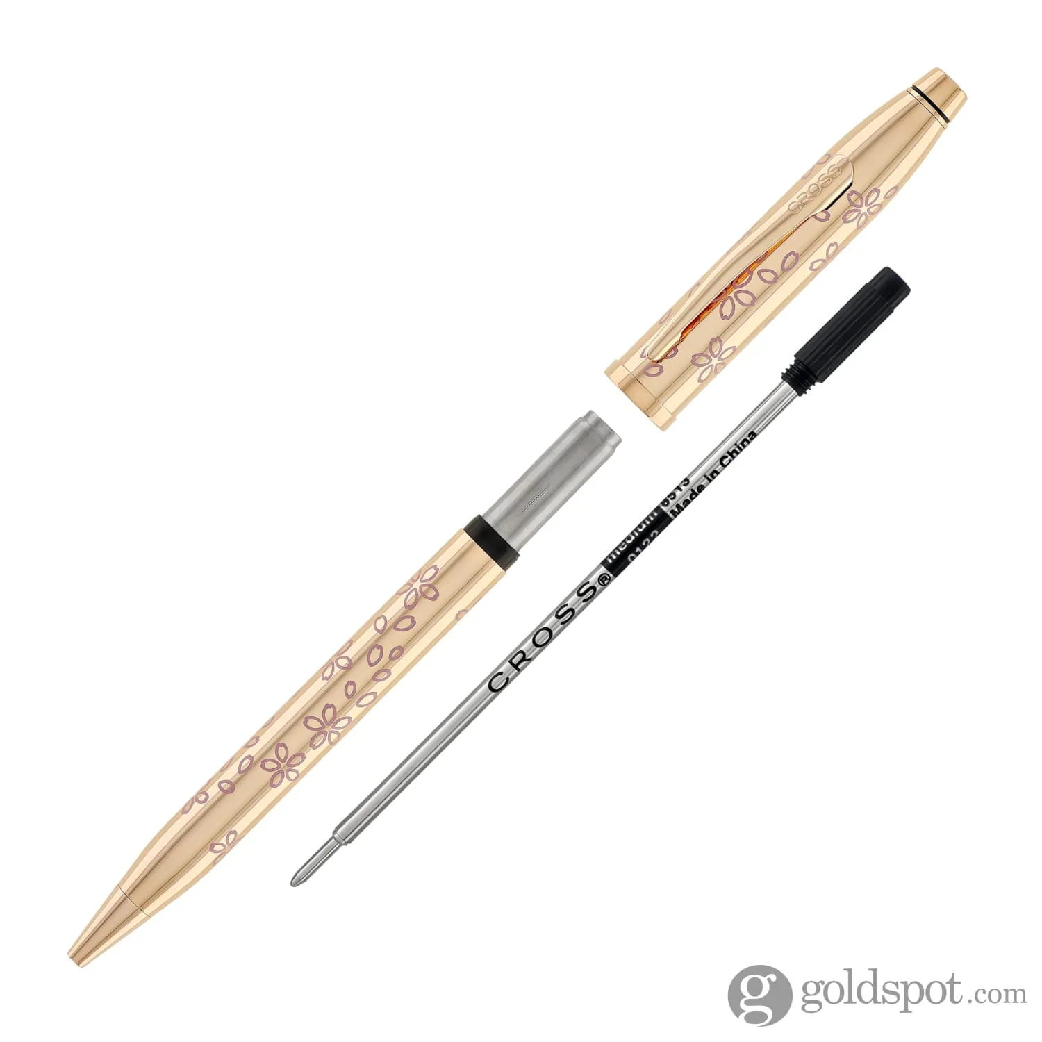 Cross Century II Cherry Blossom Ballpoint Pen in Rose Gold Plated with Rose Gold Trim - Image 5