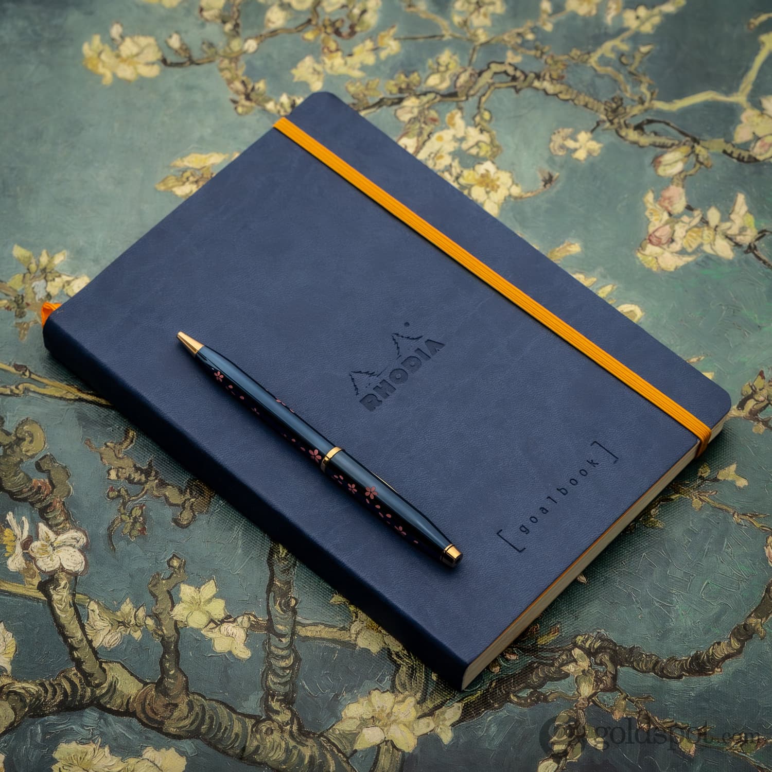Cross Century II Cherry Blossom Blue Ballpoint Pen and Rhodia Goalbook Sapphire Journal Set - Image 2