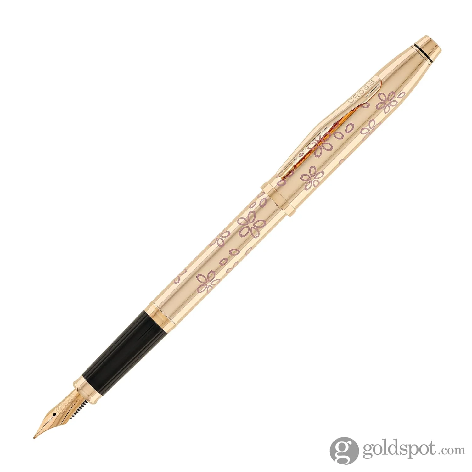 Cross Century II Cherry Blossom Fountain Pen in Rose Gold Plated with Polished Rose Gold Trim - Image 3