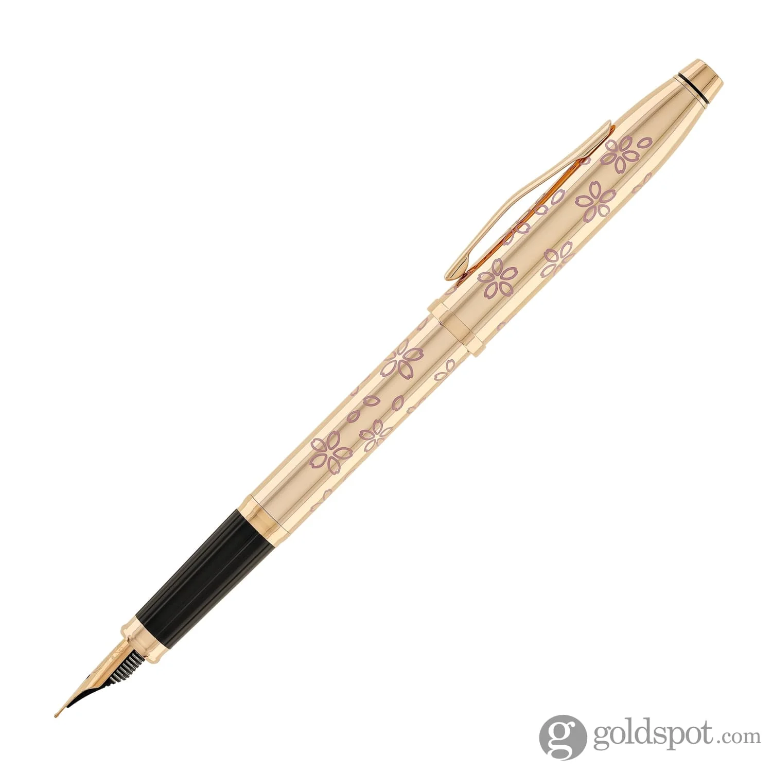 Cross Century II Cherry Blossom Fountain Pen in Rose Gold Plated with Polished Rose Gold Trim - Image 4