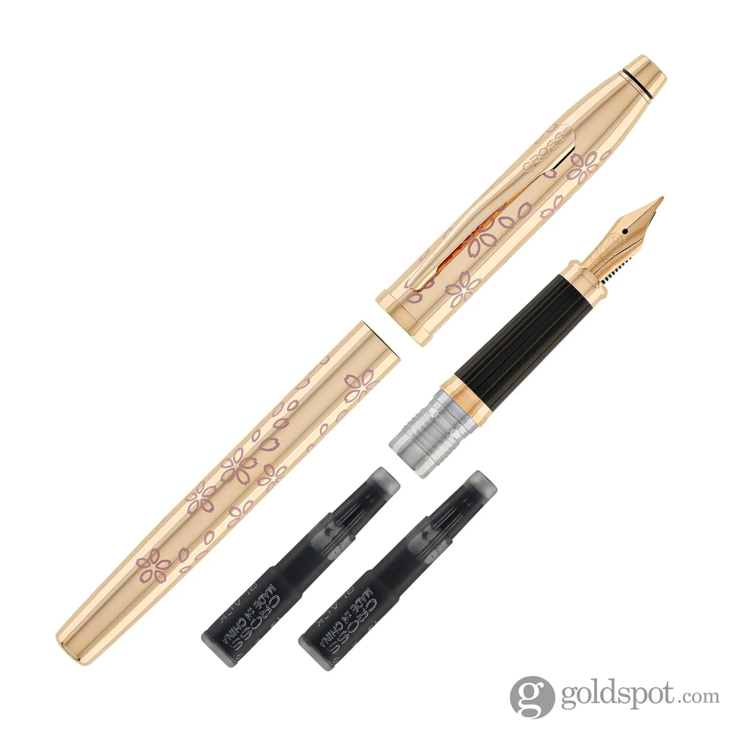 Cross Century II Cherry Blossom Fountain Pen in Rose Gold Plated with Polished Rose Gold Trim - Image 7
