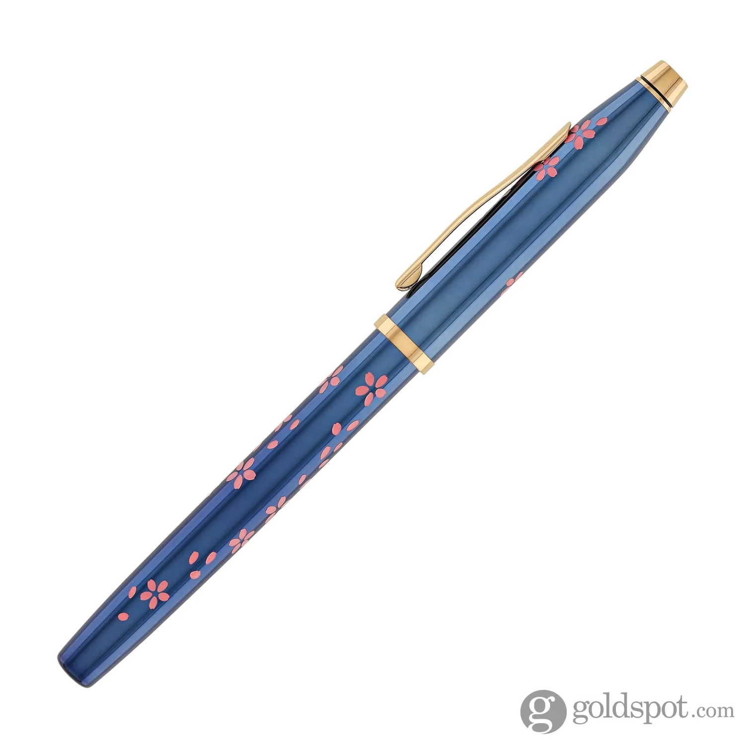 Cross Century II Cherry Blossom Selectip Rollerball Pen in Translucent Blue with Rose Gold Trim - Image 5