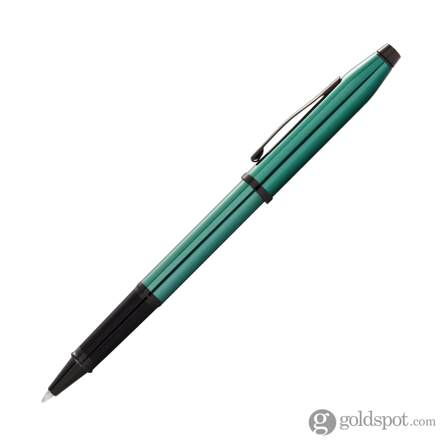 Cross Century II Selectip Rollerball Pen in Translucent Green Lacquer with Polished Black PVD Trim - Image 2