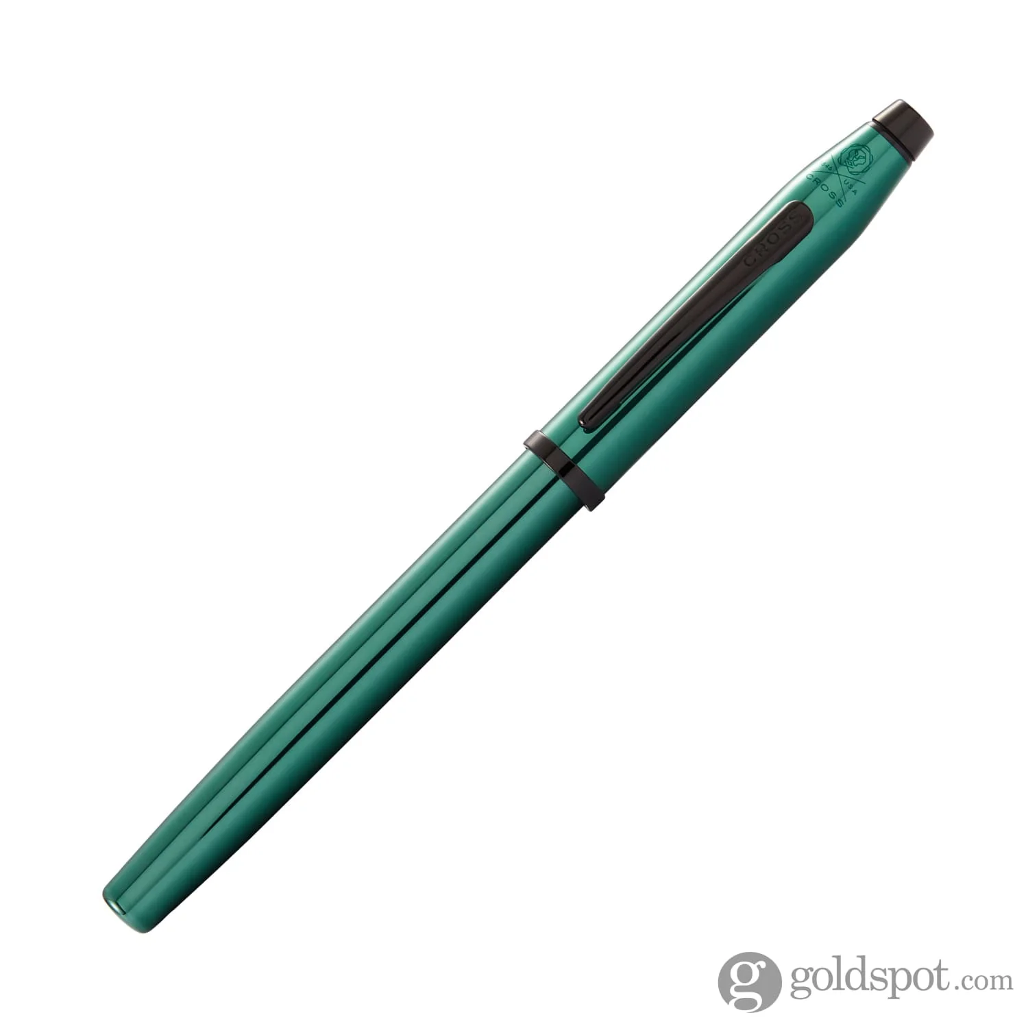 Cross Century II Selectip Rollerball Pen in Translucent Green Lacquer with Polished Black PVD Trim - Image 3