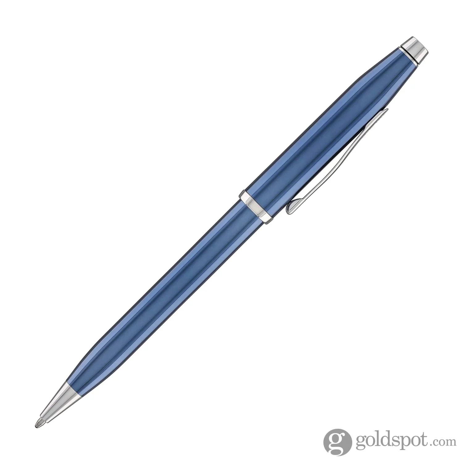 Cross Century II Ballpoint Pen in Translucent Blue with Rhodium Trim - Image 4