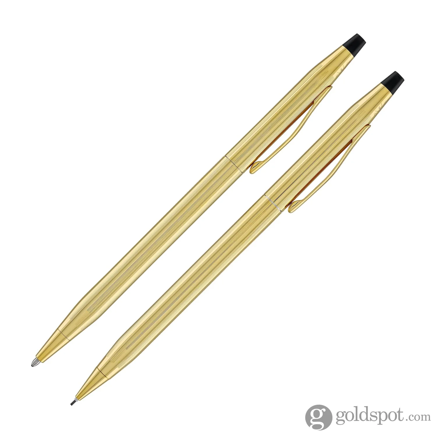 Cross Classic Century Ballpoint Pen & 0.7mm Mechanical Pencil Set in 23K Gold Plated - Image 4