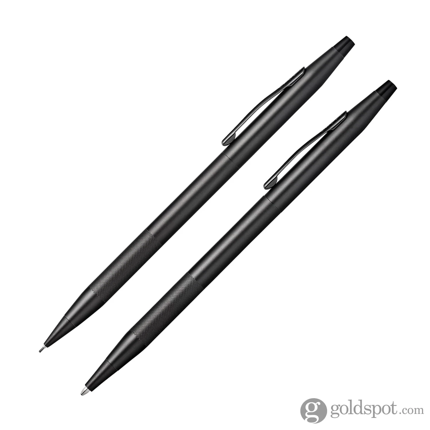 Cross Classic Century Ballpoint Pen & 0.7mm Mechanical Pencil Set in Black PVD with Micro Knurl Grip - Image 2