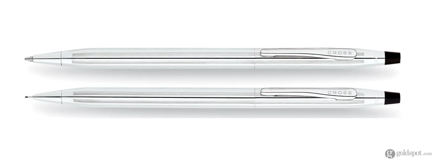 Cross Classic Century Ballpoint Pen & 0.7mm Mechanical Pencil Set in Lustrous Chrome - Image 4