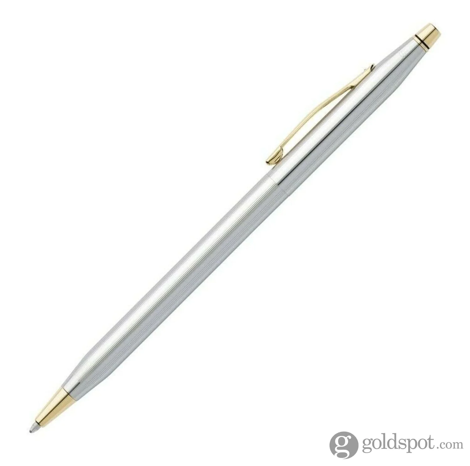 Cross Classic Century Ballpoint Pen in Medalist Chrome with Gold Trim - Image 2