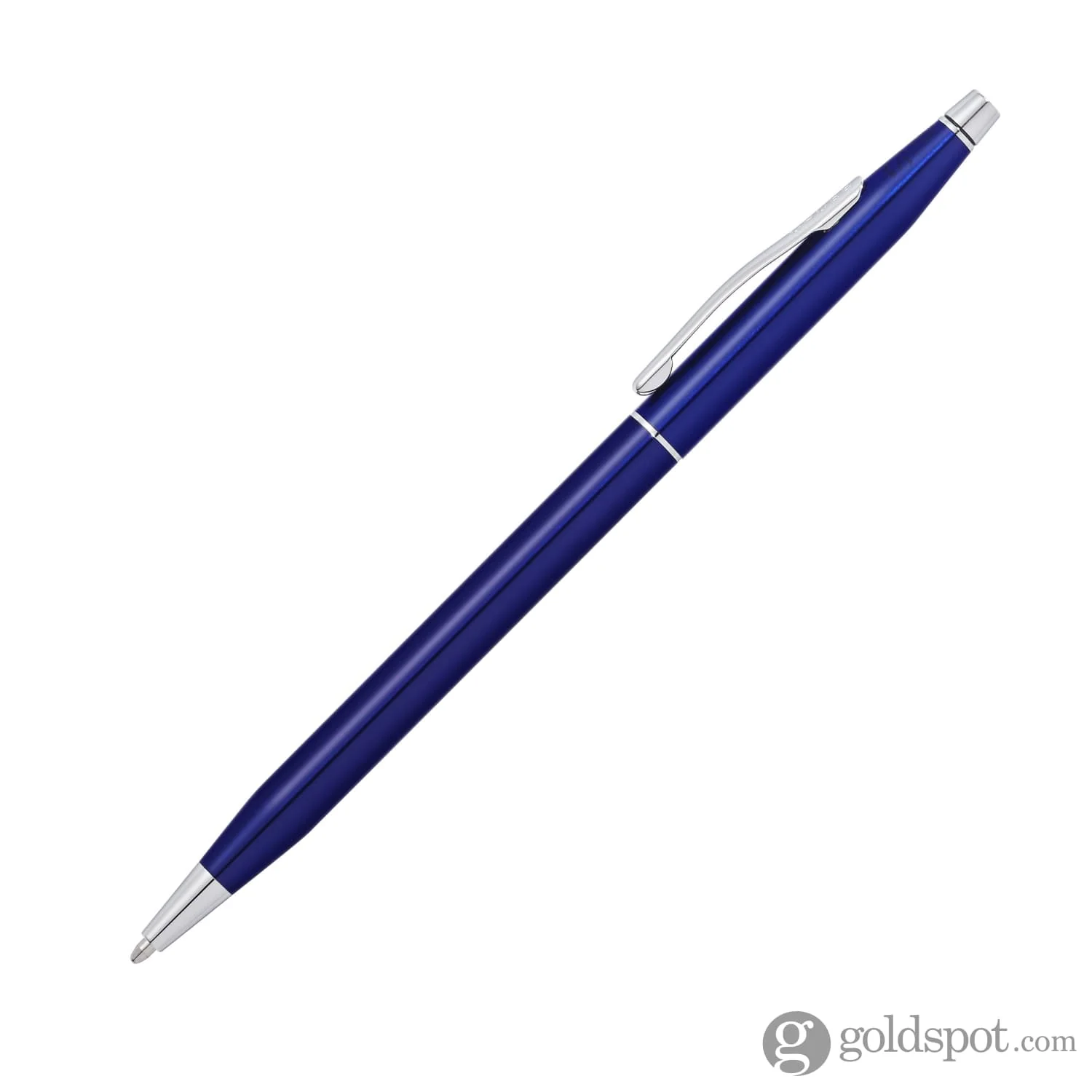 Cross Classic Century Ballpoint Pen in Translucent Blue Lacquer with Chrome Trim - Image 2