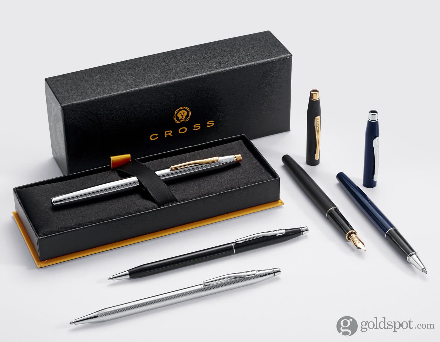 Cross Classic Century Ballpoint Pen in Translucent Blue Lacquer with Chrome Trim - Image 3