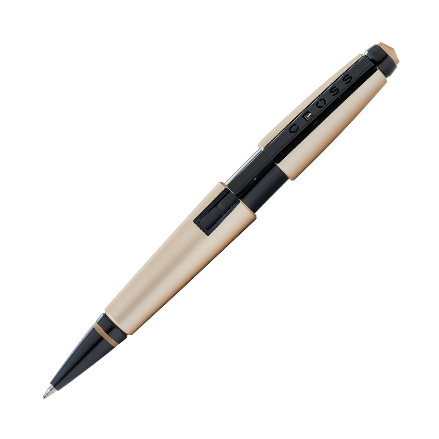 Cross Edge Capless Rollerball Pen in Matte Hazelnut with Black PVD Trim