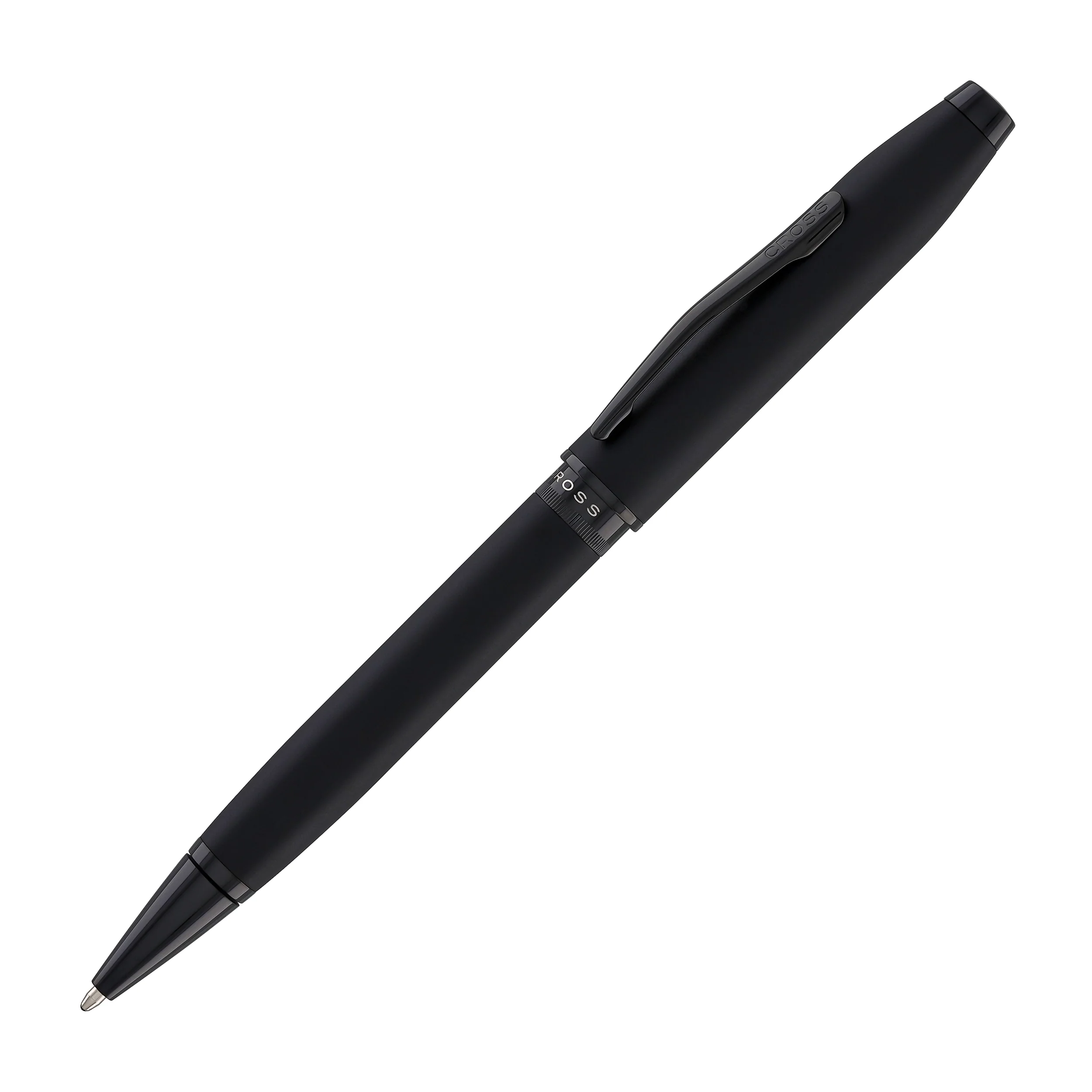 Cross Foundry Ballpoint Pen in Matte Black Lacquer with PVD Black Appointments - Image 3