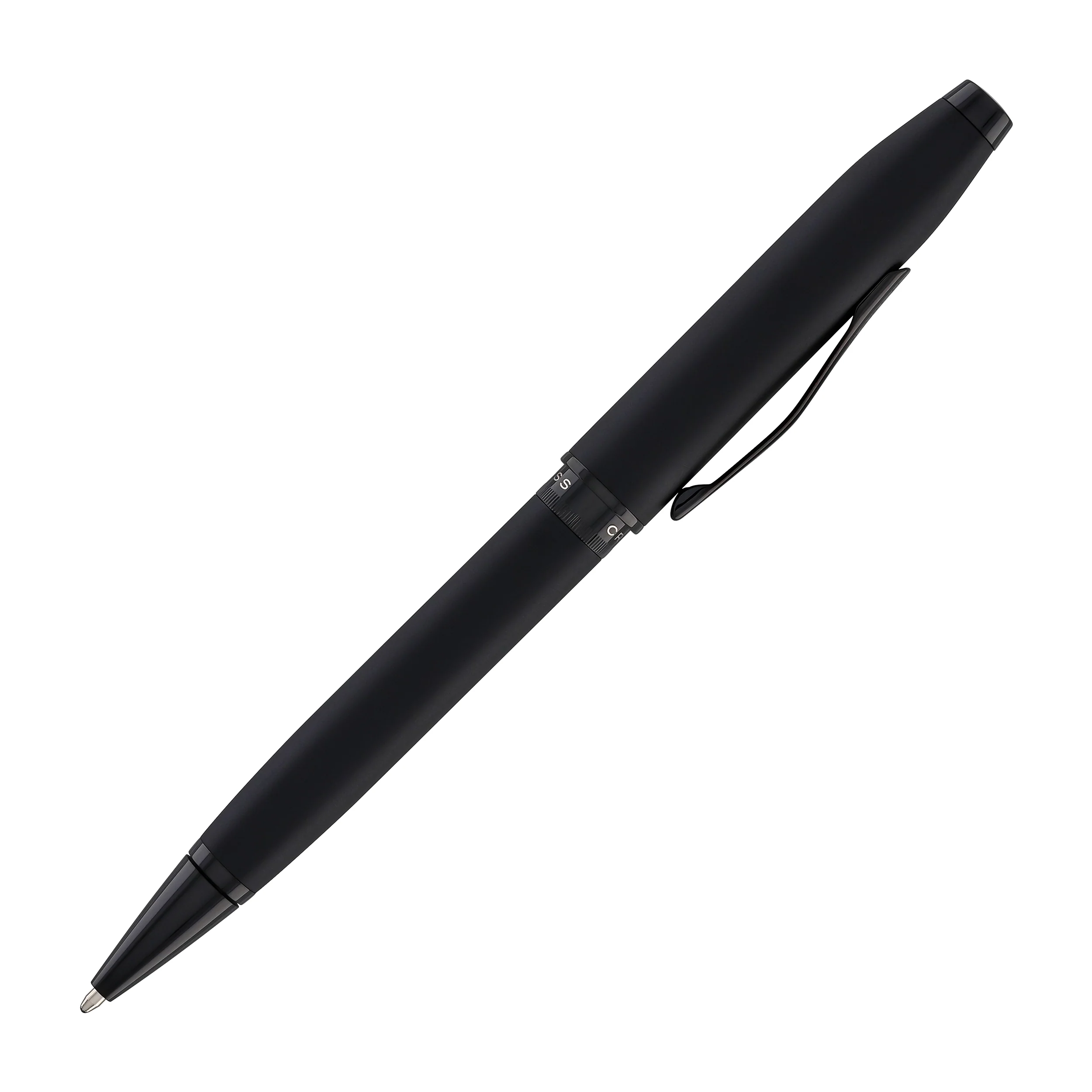 Cross Foundry Ballpoint Pen in Matte Black Lacquer with PVD Black Appointments - Image 5