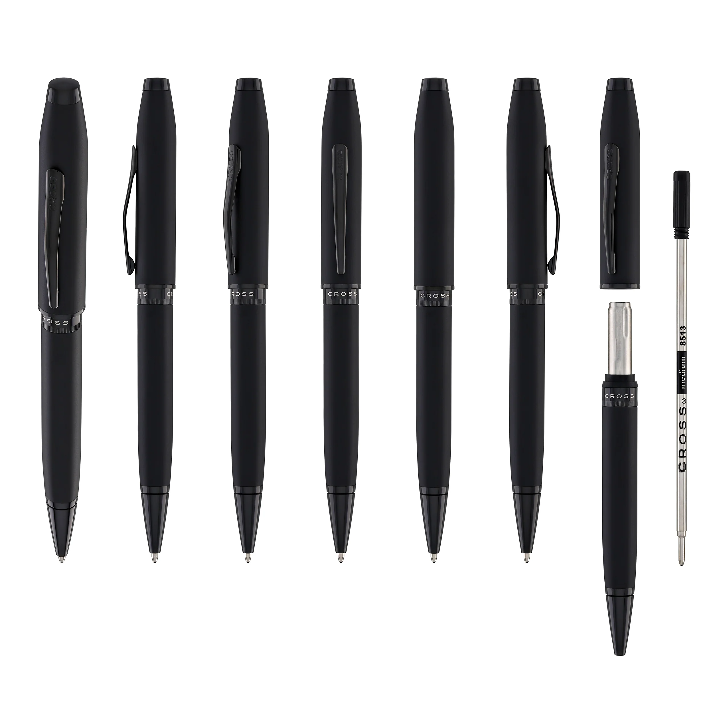 Cross Foundry Ballpoint Pen in Matte Black Lacquer with PVD Black Appointments - Image 7