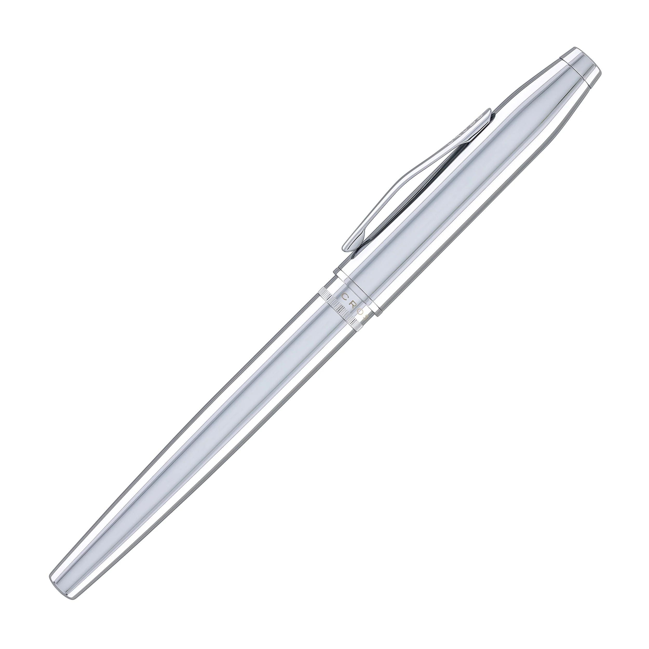 Cross Foundry Fountain Pen in Polished Chrome with Polished Chrome Appointments - Medium Nib - Image 6