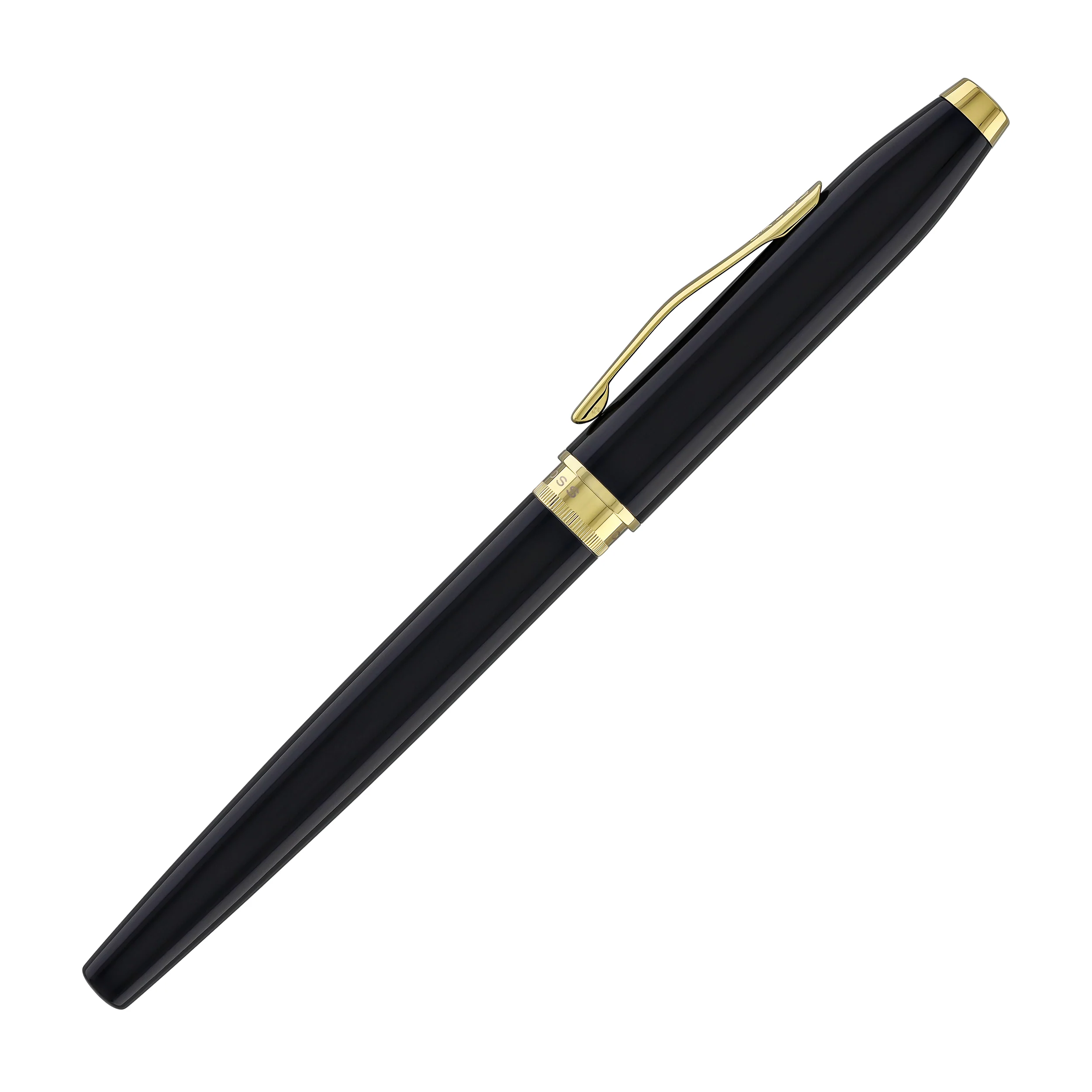 Cross Foundry Rollerball Pen in Glossy Black Lacquer with PVD Gold Appointments - Image 6