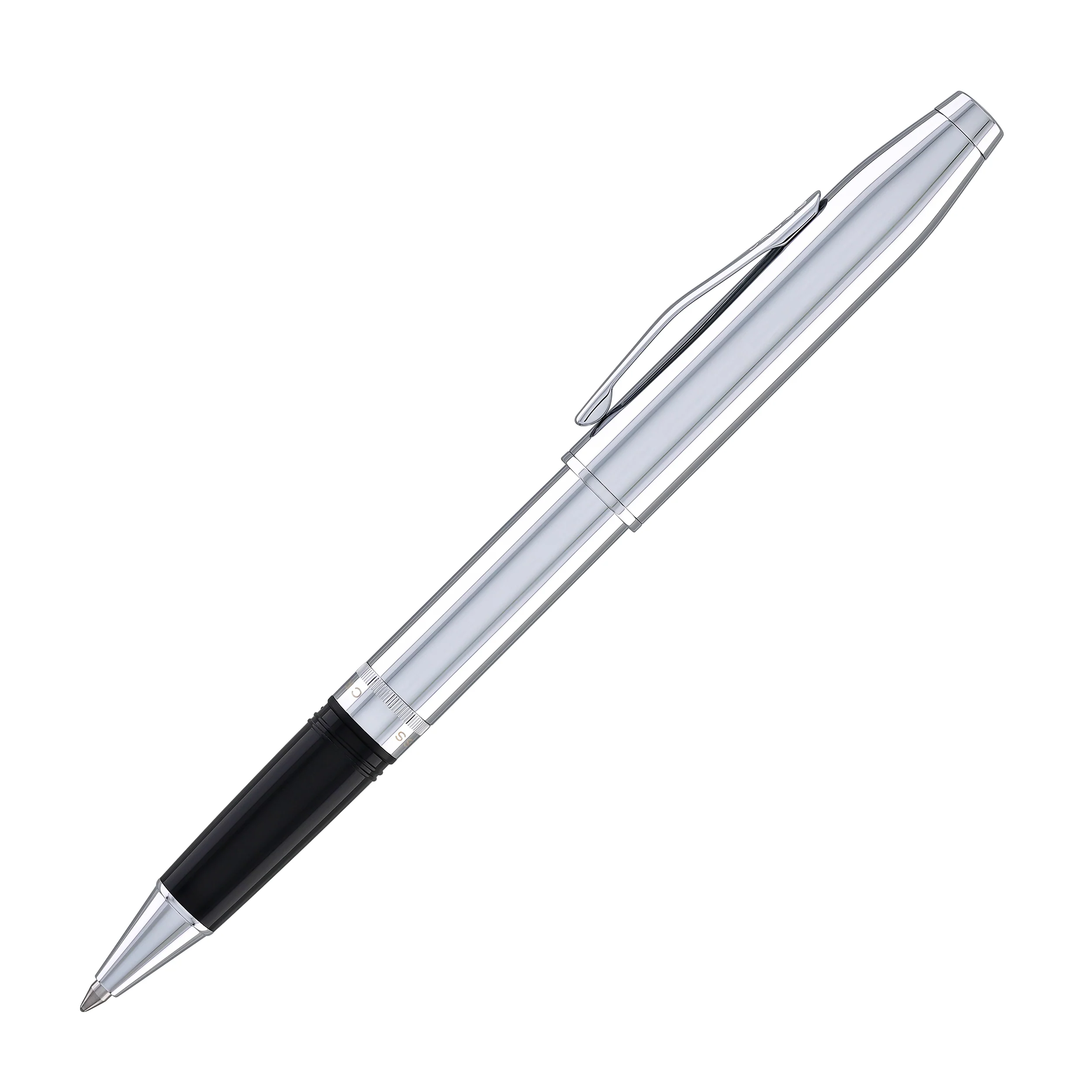 Cross Foundry Rollerball Pen in Polished Chrome with Polished Chrome Appointments - Image 5