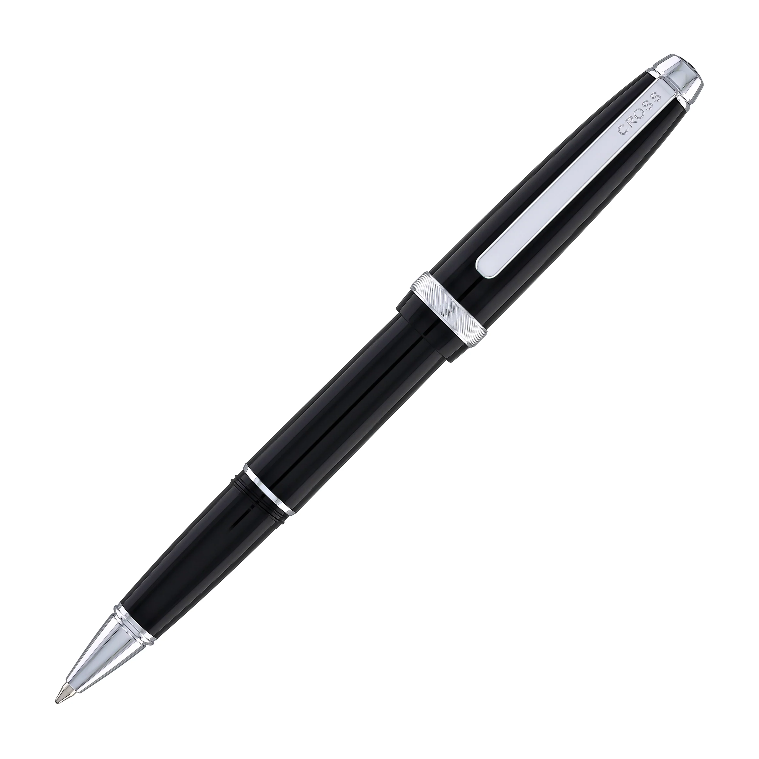 Cross Lume Ballpoint Pen in Obsidian Black with Polished Chrome Appointments - Image 3