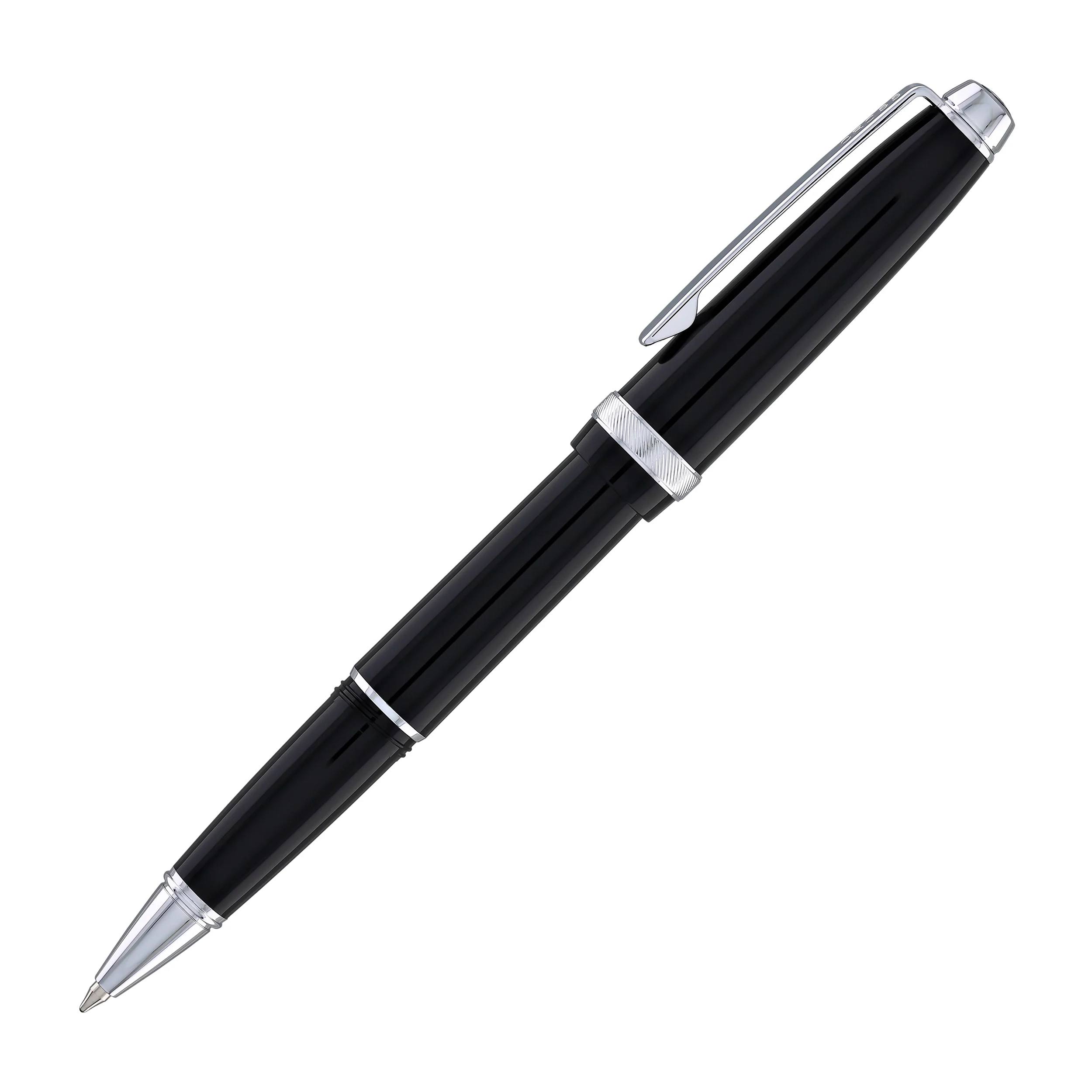 Cross Lume Ballpoint Pen in Obsidian Black with Polished Chrome Appointments - Image 5