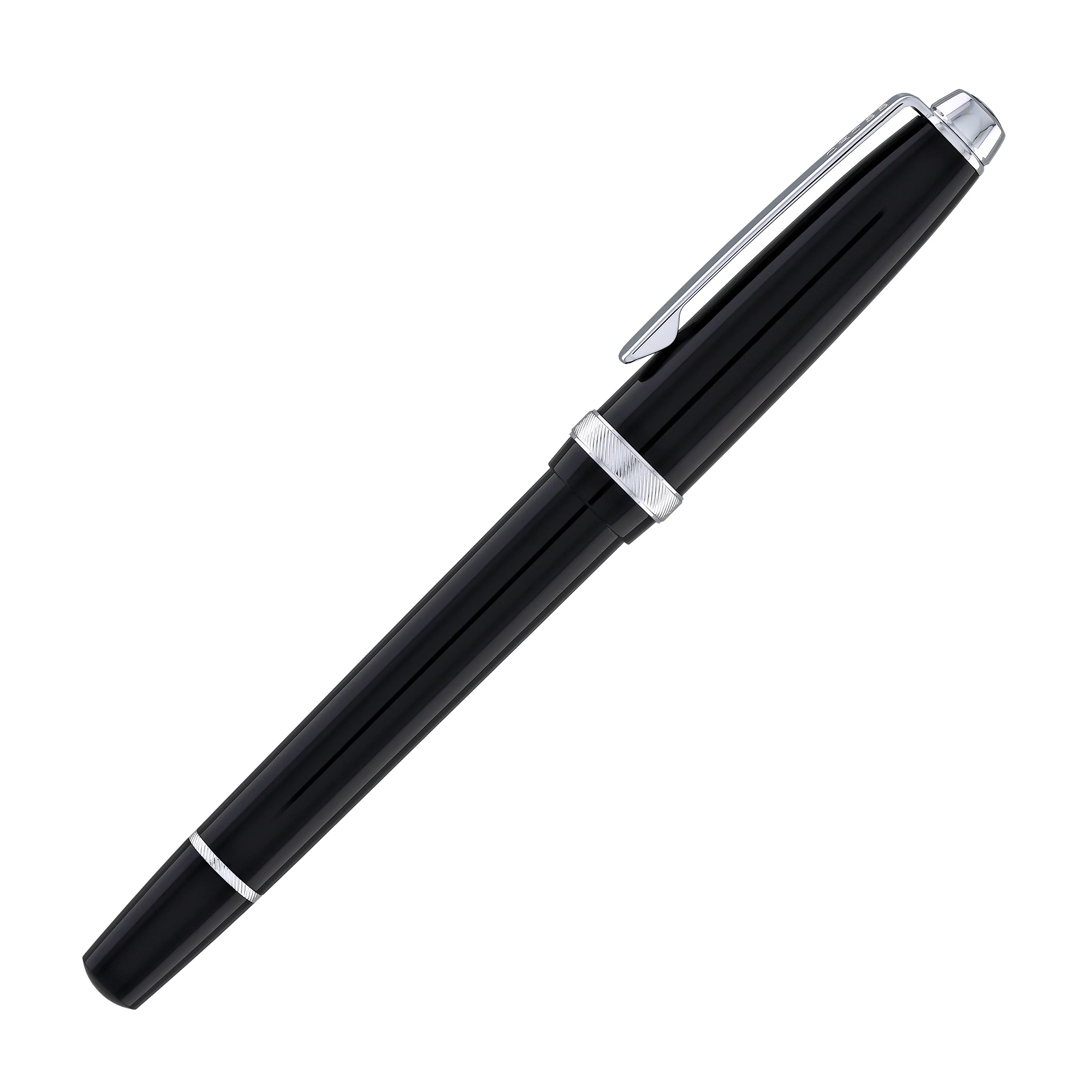 Cross Lume Ballpoint Pen in Obsidian Black with Polished Chrome Appointments - Image 6