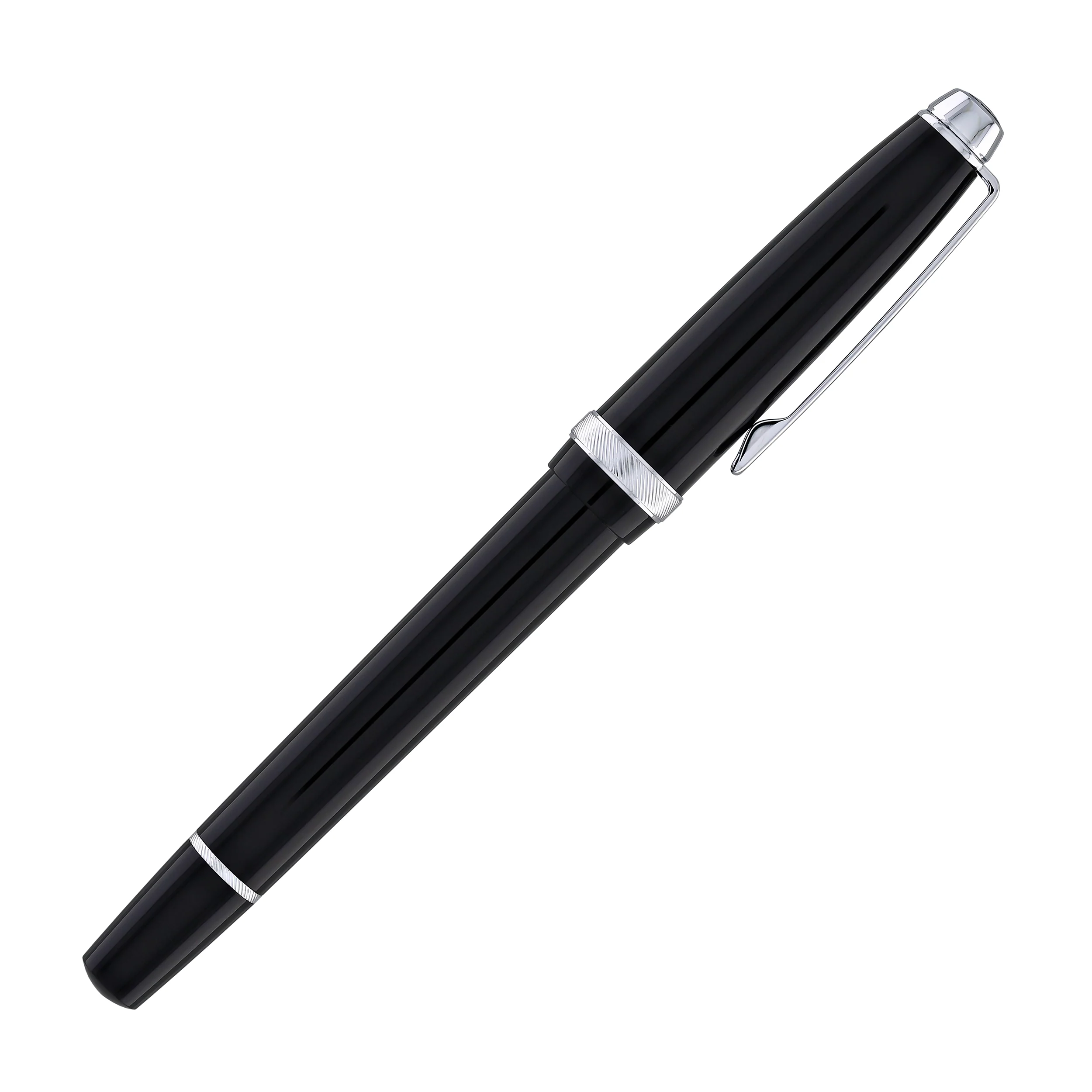 Cross Lume Ballpoint Pen in Obsidian Black with Polished Chrome Appointments - Image 7