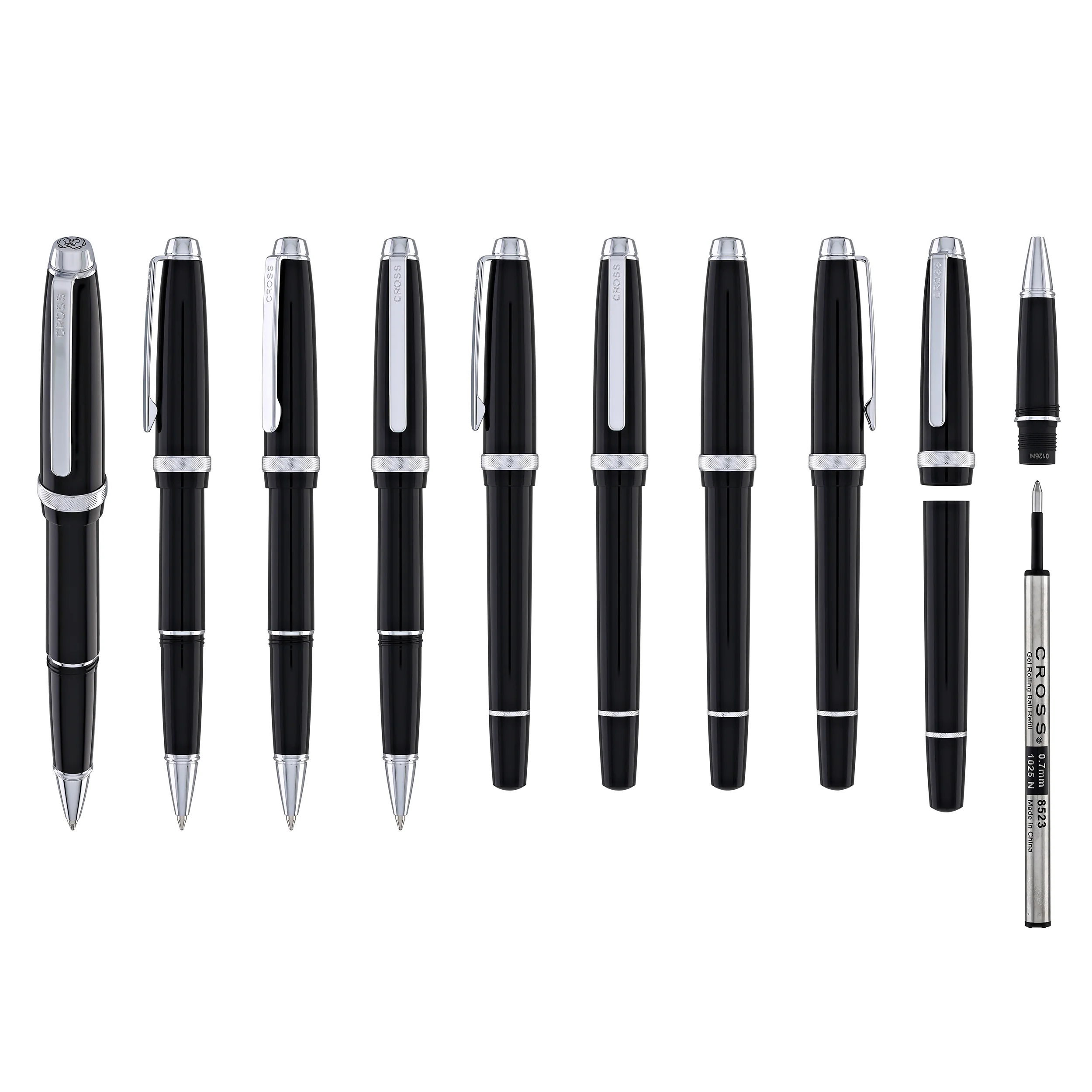 Cross Lume Ballpoint Pen in Obsidian Black with Polished Chrome Appointments - Image 9