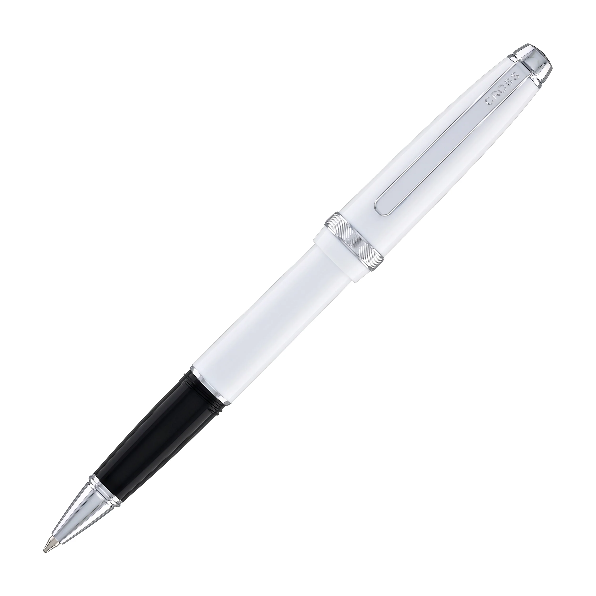 Cross Lume Ballpoint Pen in Porcelain White with Polished Chrome Appointments - Image 3