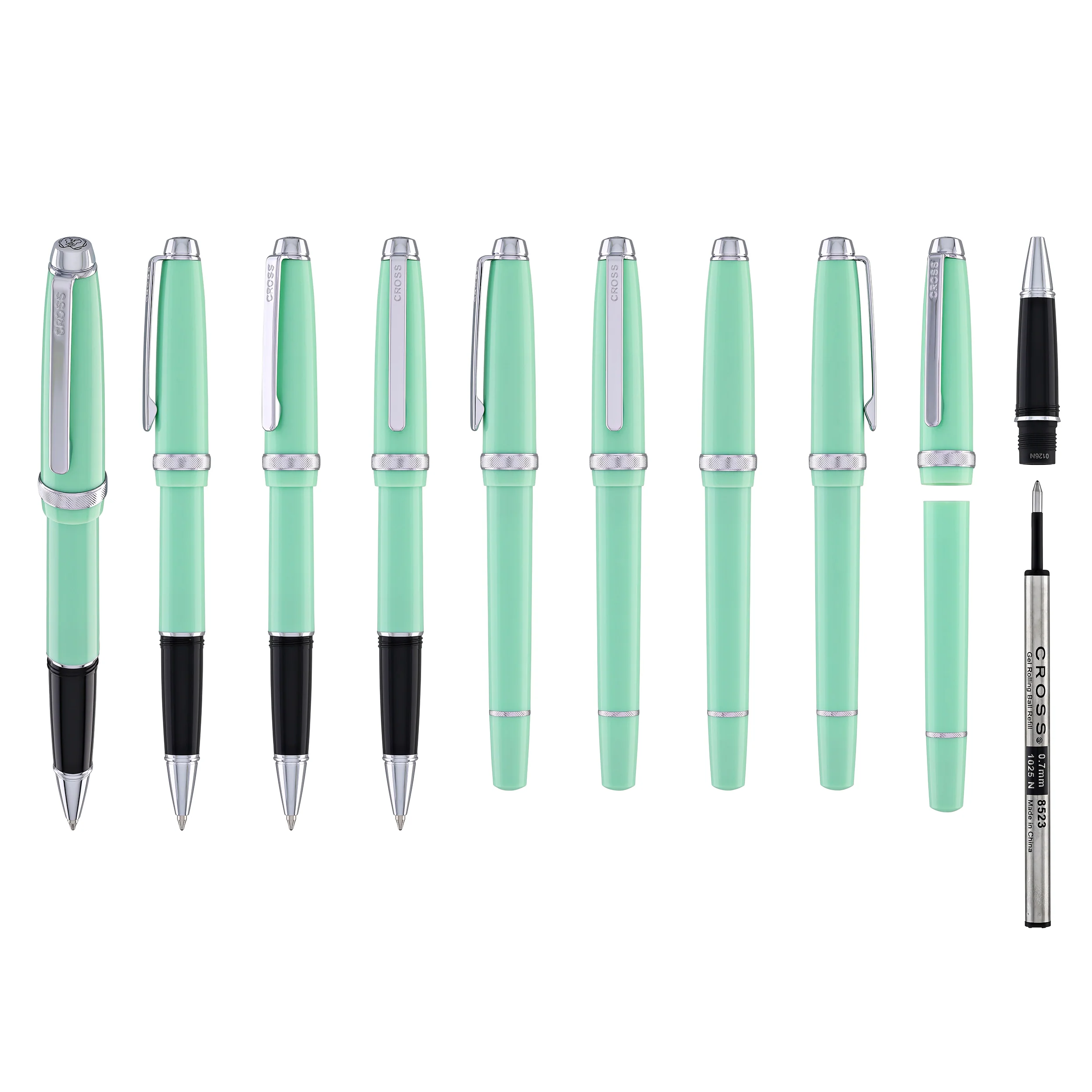 Cross Lume Ballpoint Pen in Seafoam with Polished Chrome Appointments - Image 9