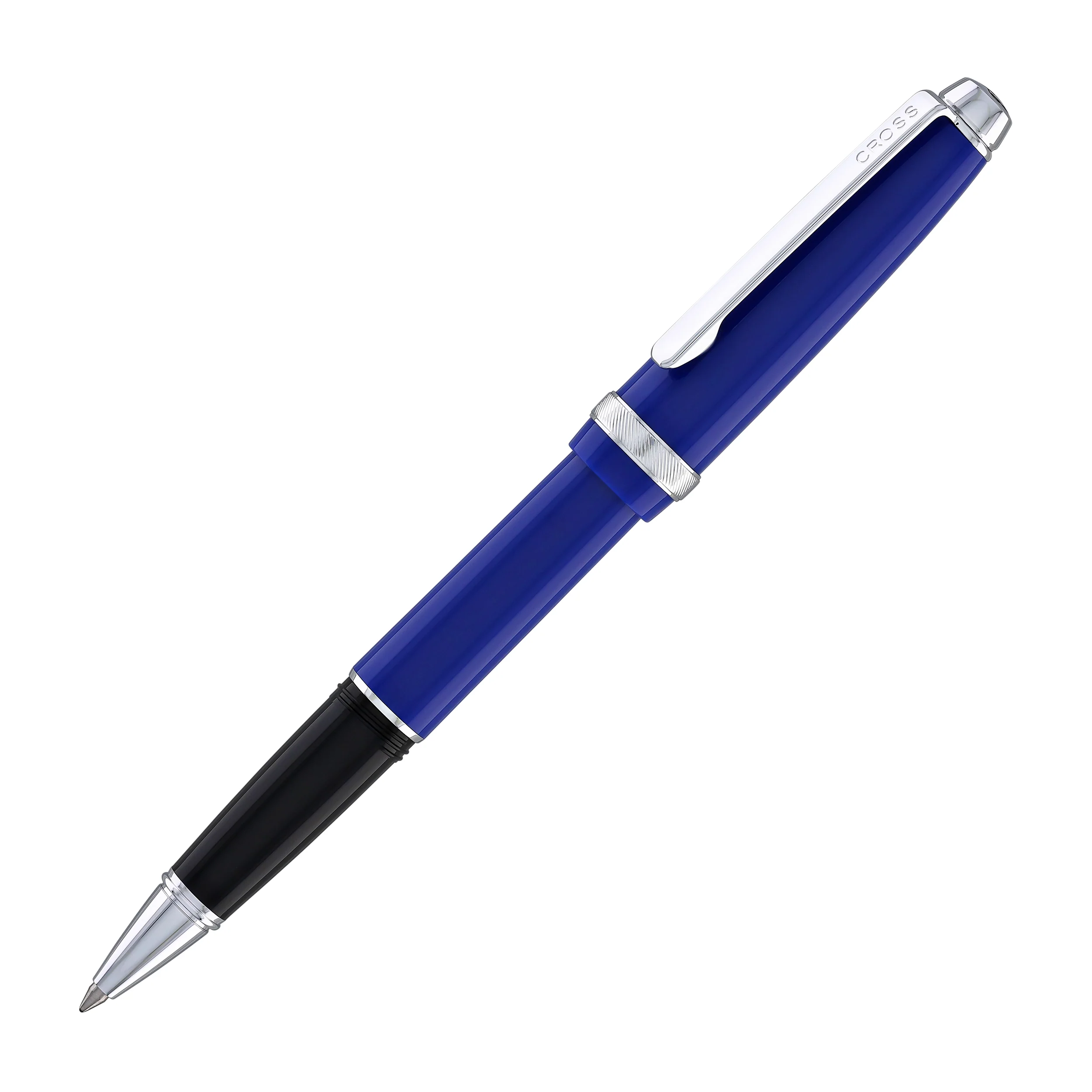 Cross Lume Rollerball Pen in Deep Sea Blue with Polished Chrome Appointments - Image 4
