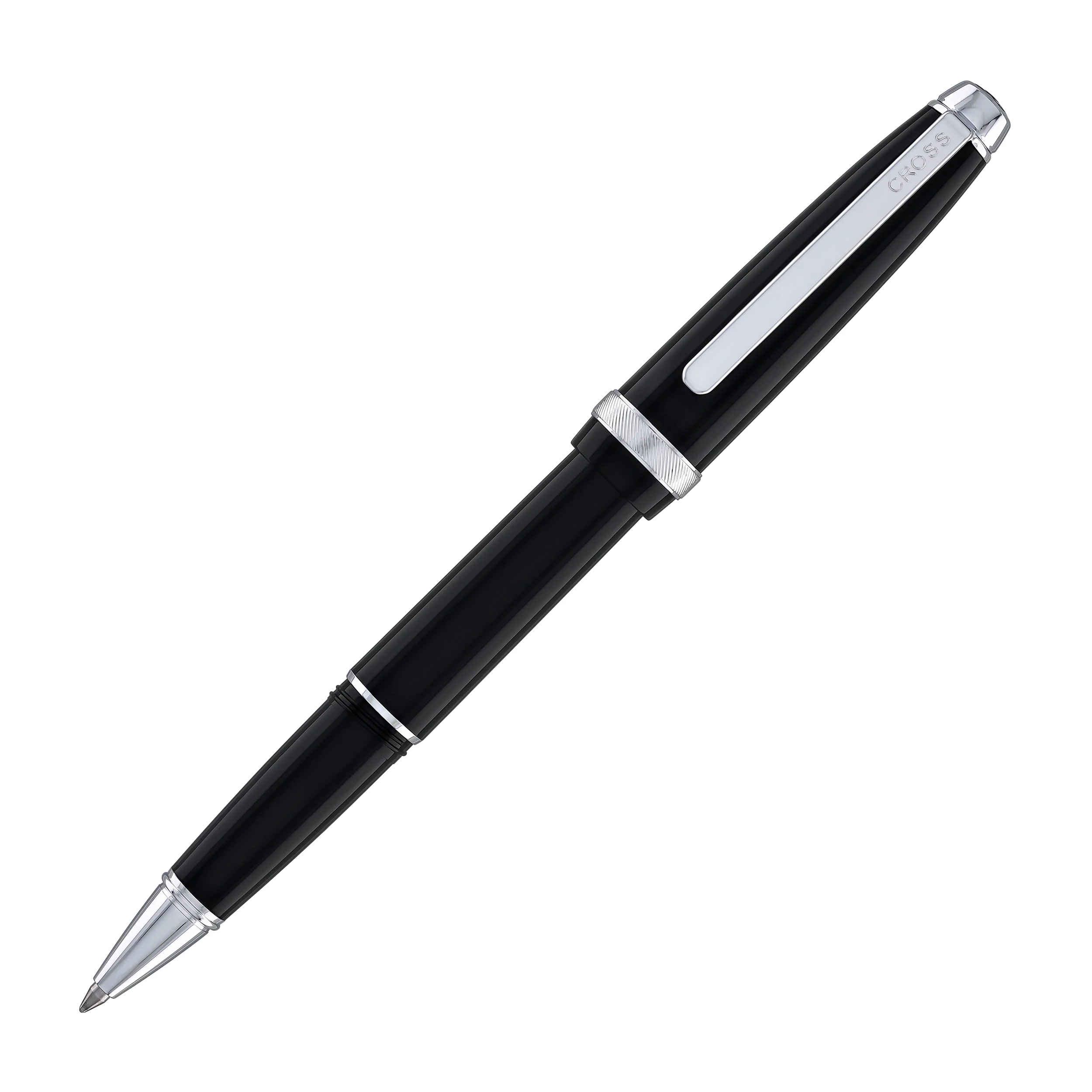 Cross Lume Rollerball Pen in Obsidian Black with Polished Chrome Appointments - Image 3