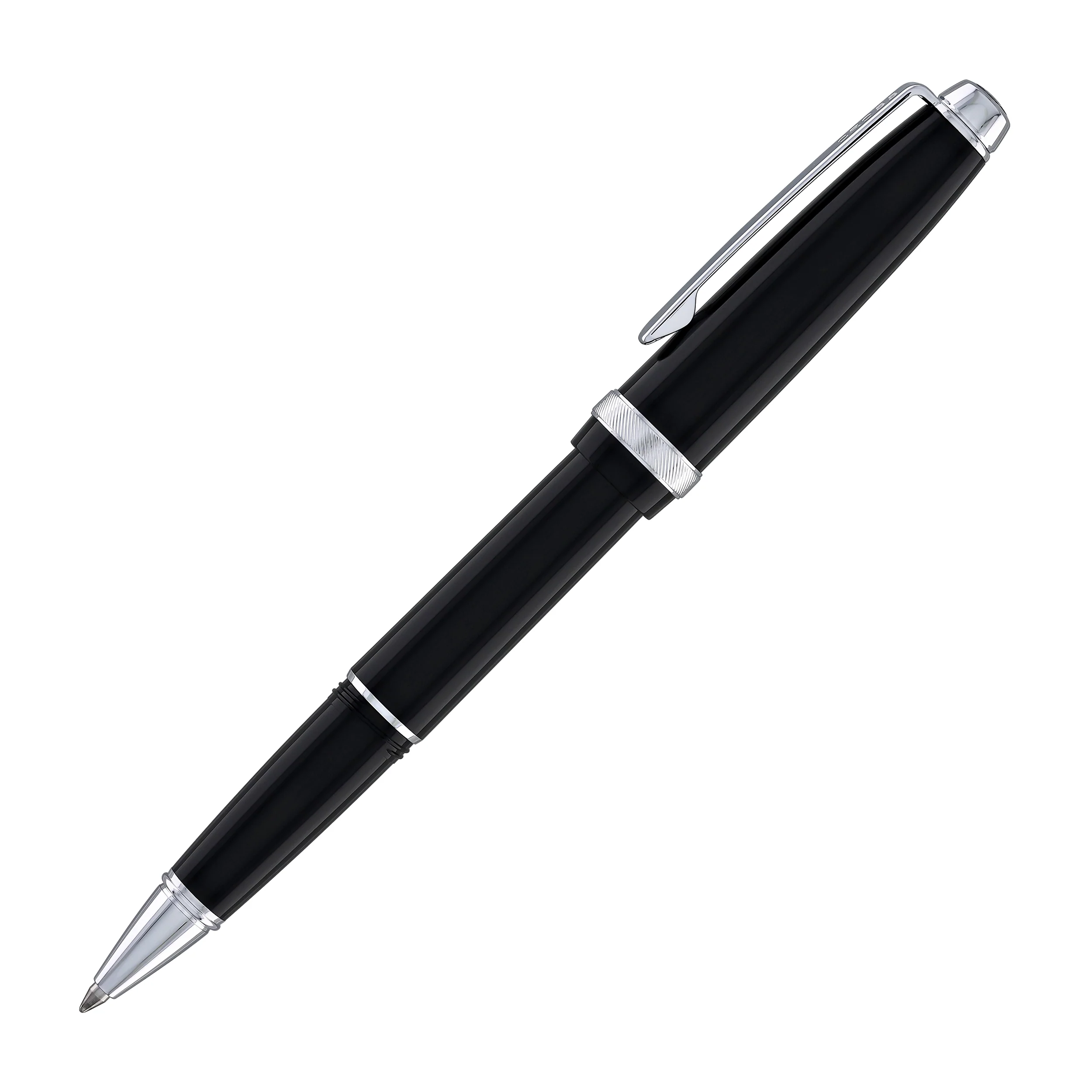 Cross Lume Rollerball Pen in Obsidian Black with Polished Chrome Appointments - Image 5