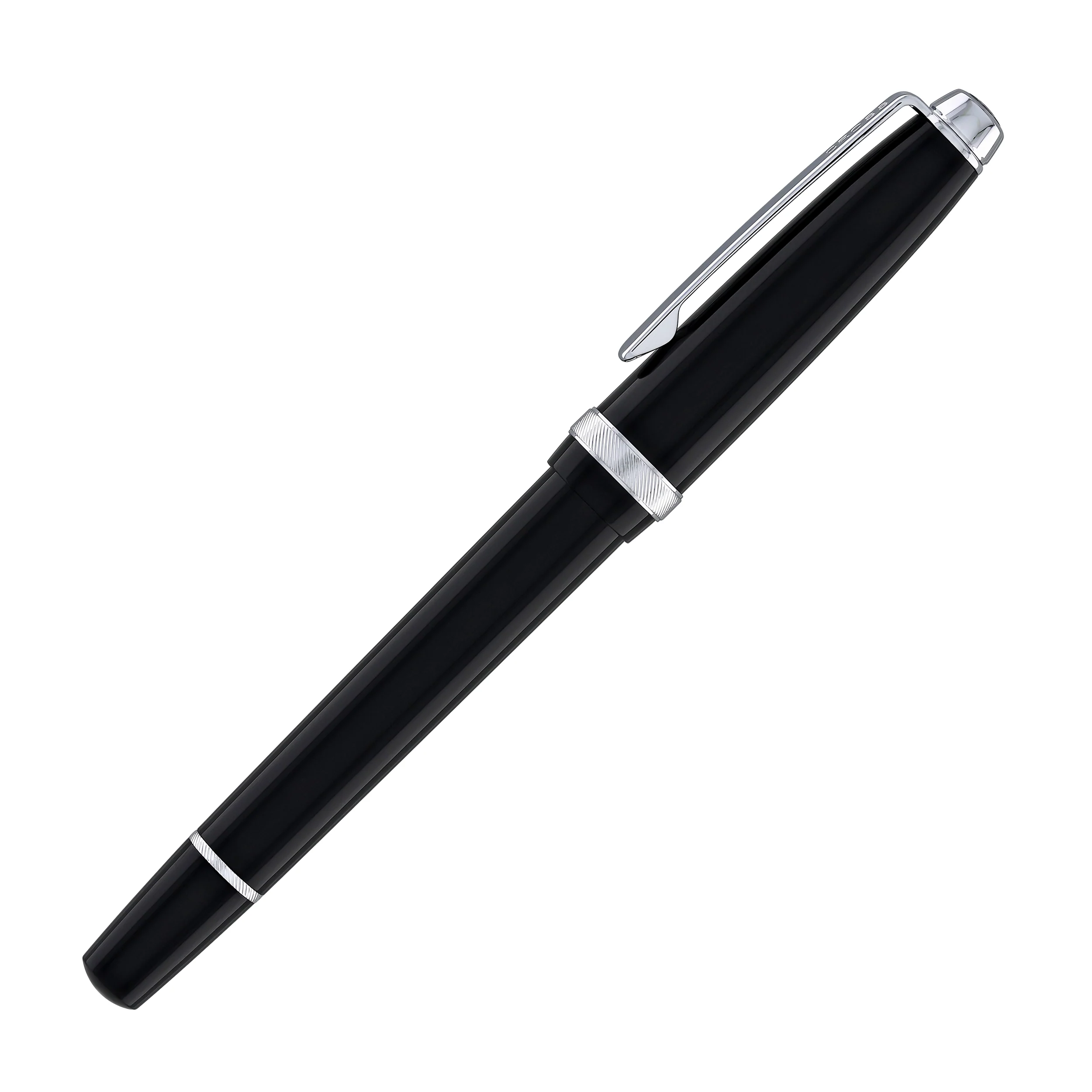 Cross Lume Rollerball Pen in Obsidian Black with Polished Chrome Appointments - Image 6