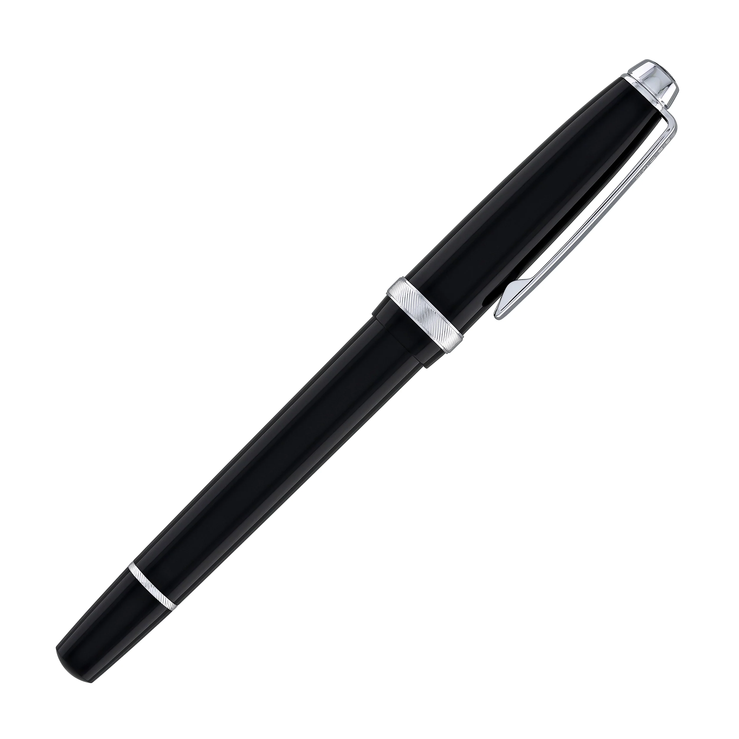 Cross Lume Rollerball Pen in Obsidian Black with Polished Chrome Appointments - Image 7