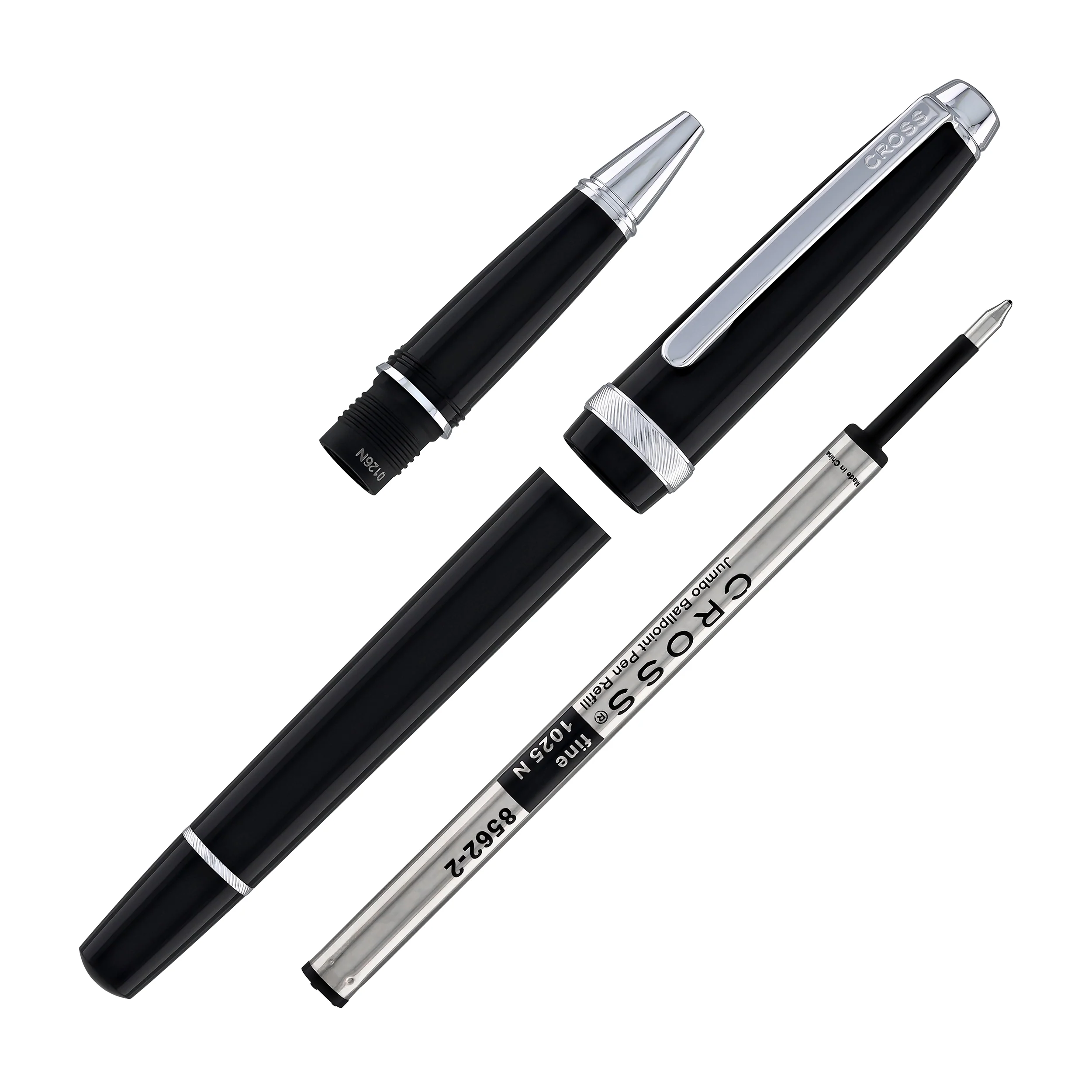 Cross Lume Rollerball Pen in Obsidian Black with Polished Chrome Appointments - Image 8
