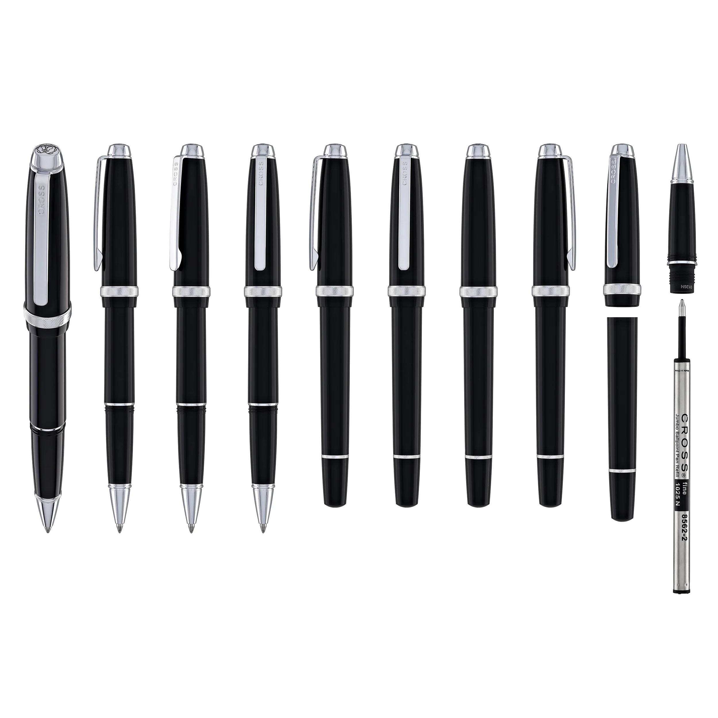Cross Lume Rollerball Pen in Obsidian Black with Polished Chrome Appointments - Image 9
