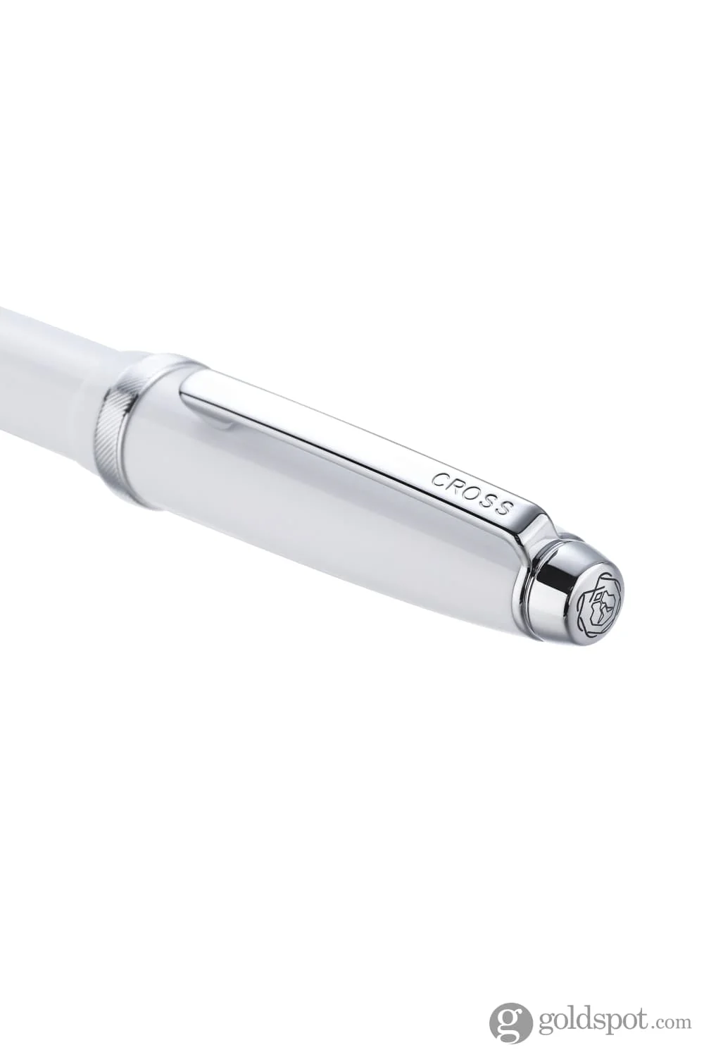 Cross Lume Rollerball Pen in Porcelain White with Polished Chrome Appointments - Image 3