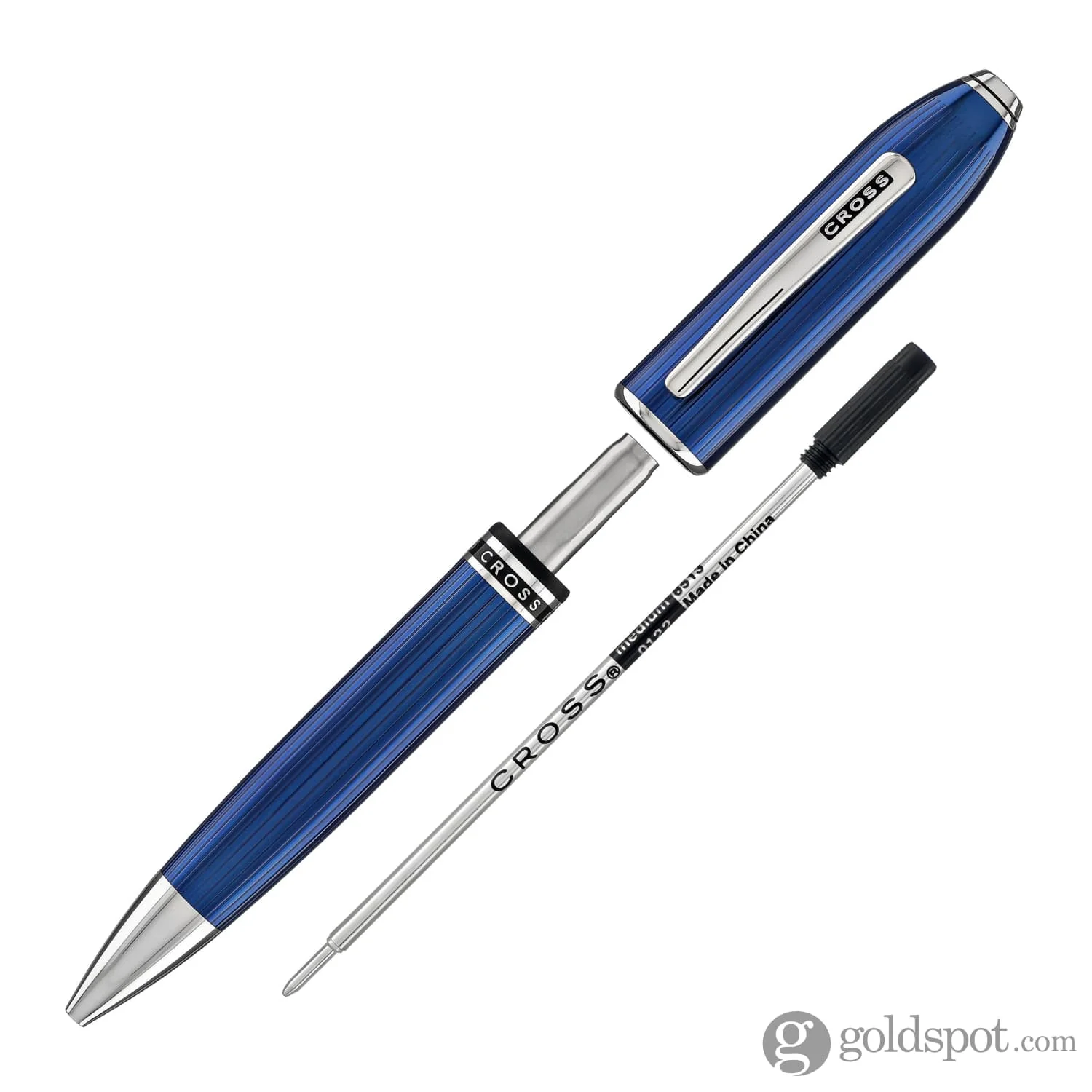 Cross Peerless Ballpoint Pen in Translucent Quartz Blue - Image 5